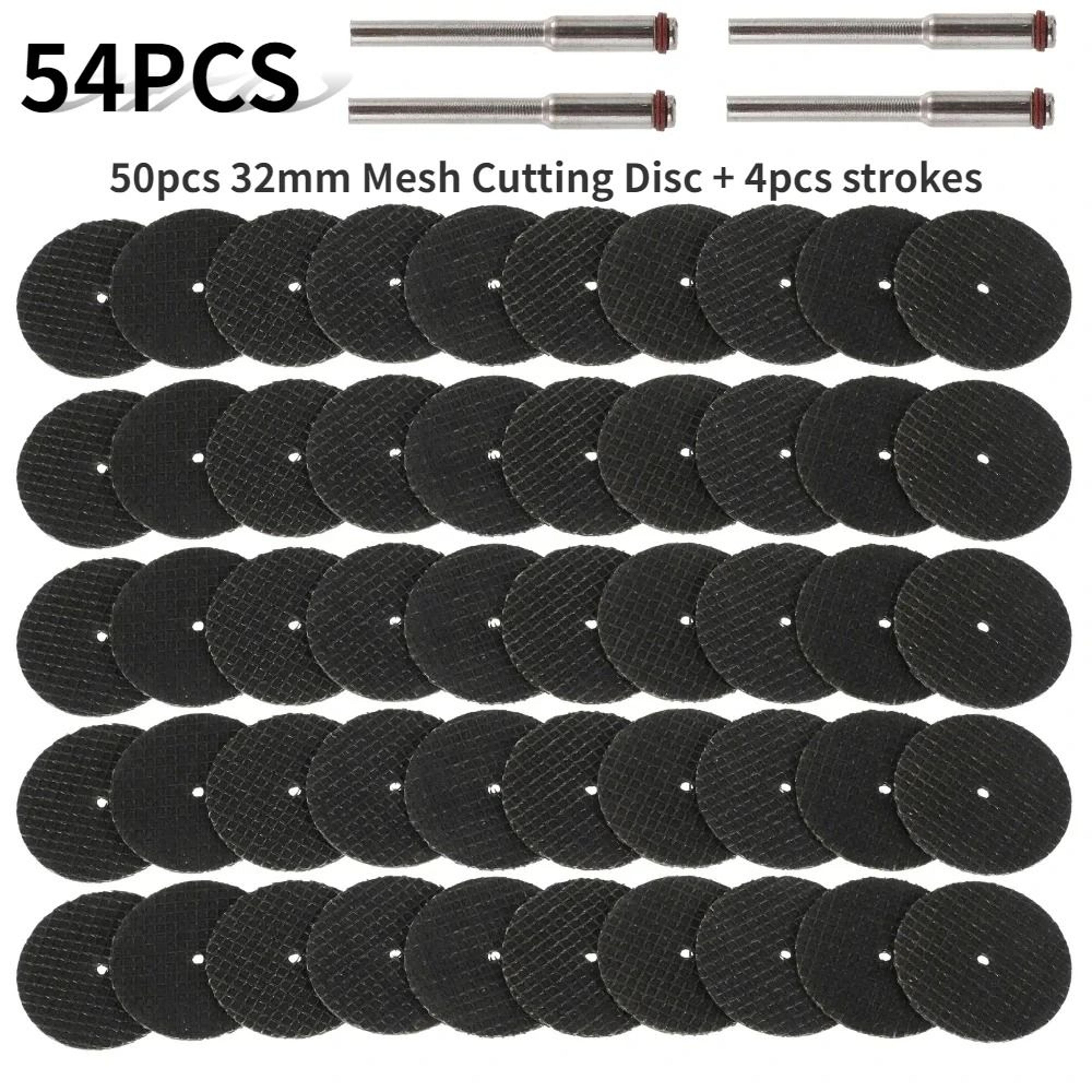 54 piece rotary tool cutting disc set with mandrels