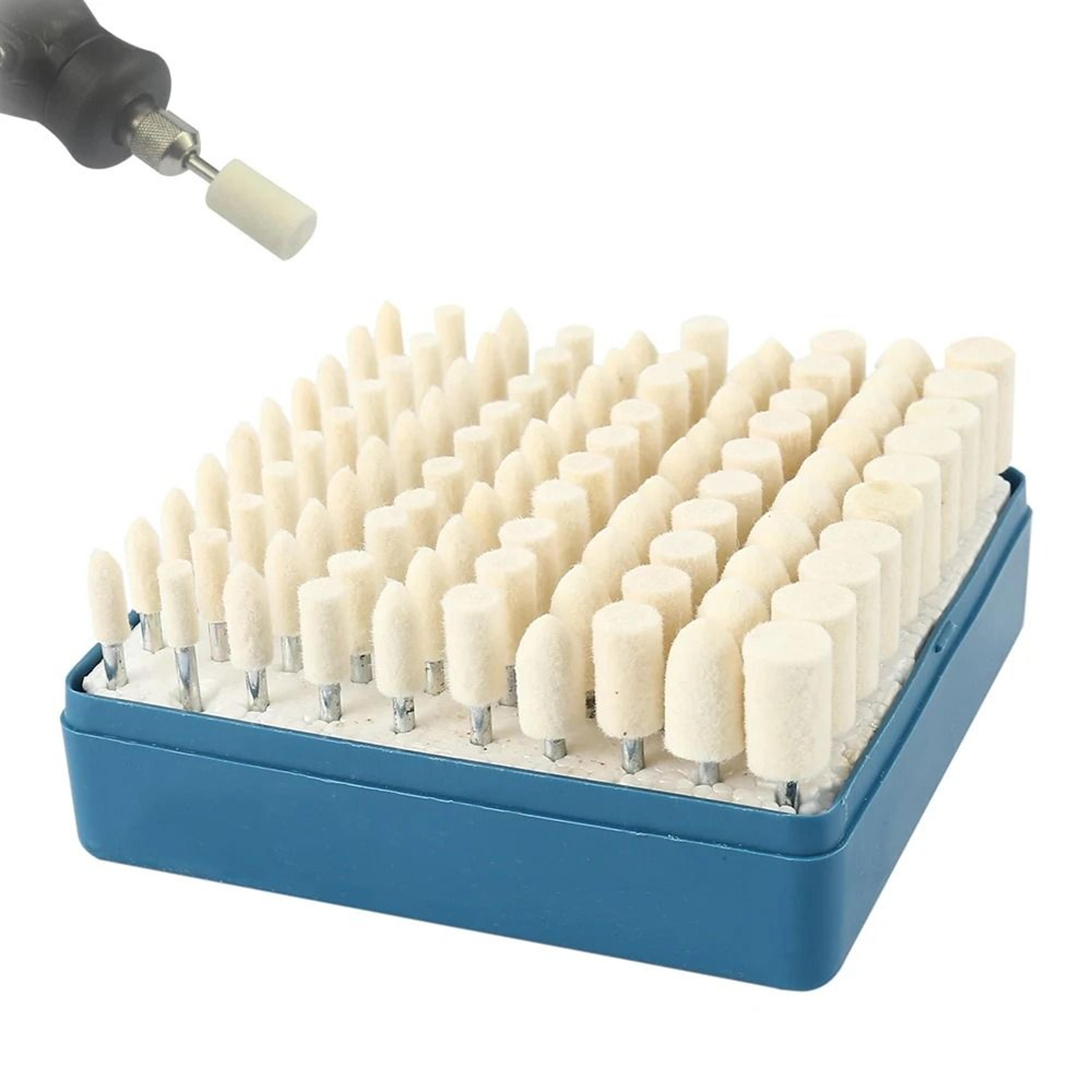 wool felt polishing wheel set for rotary tool buffing