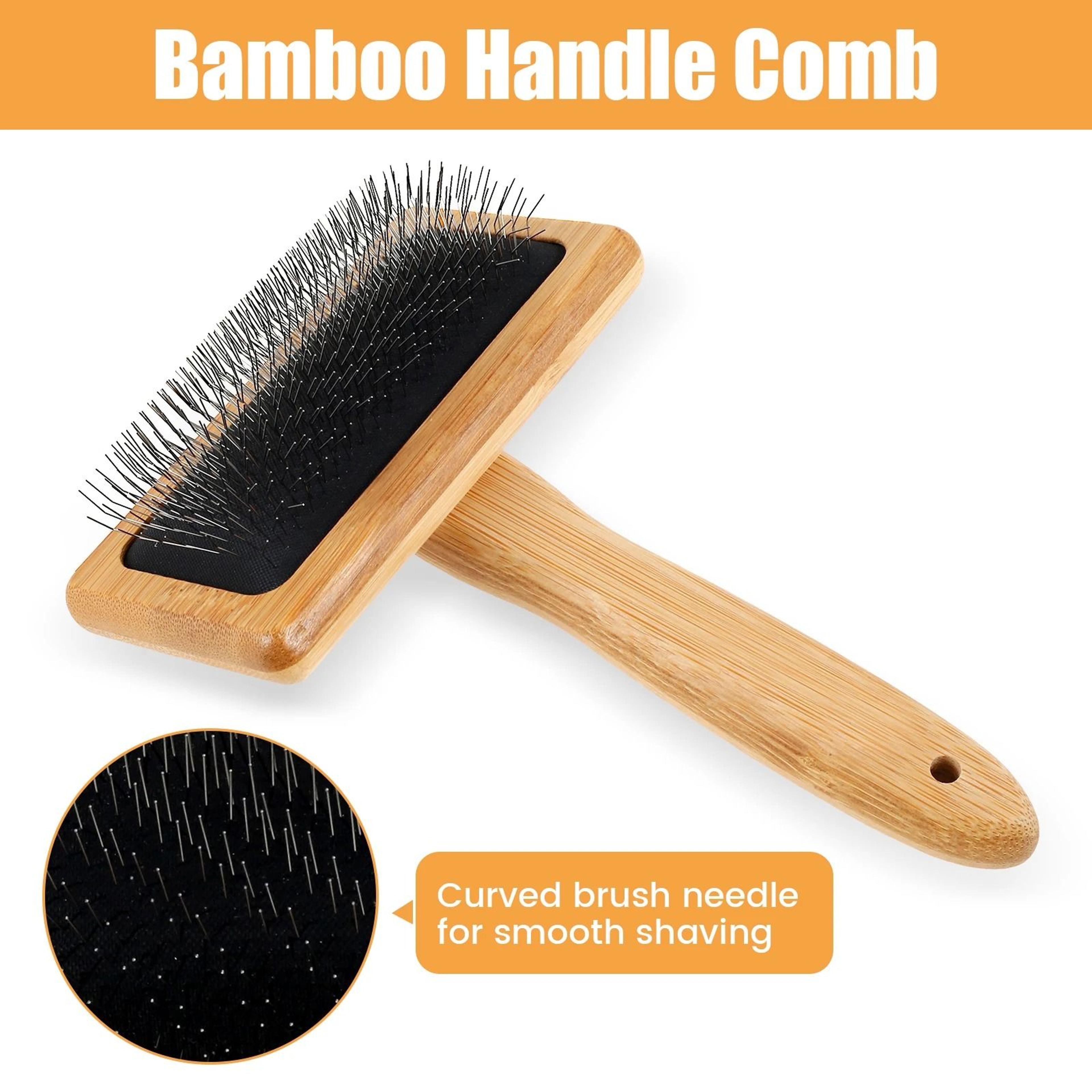 2 piece macrame comb and rug tassel brush set