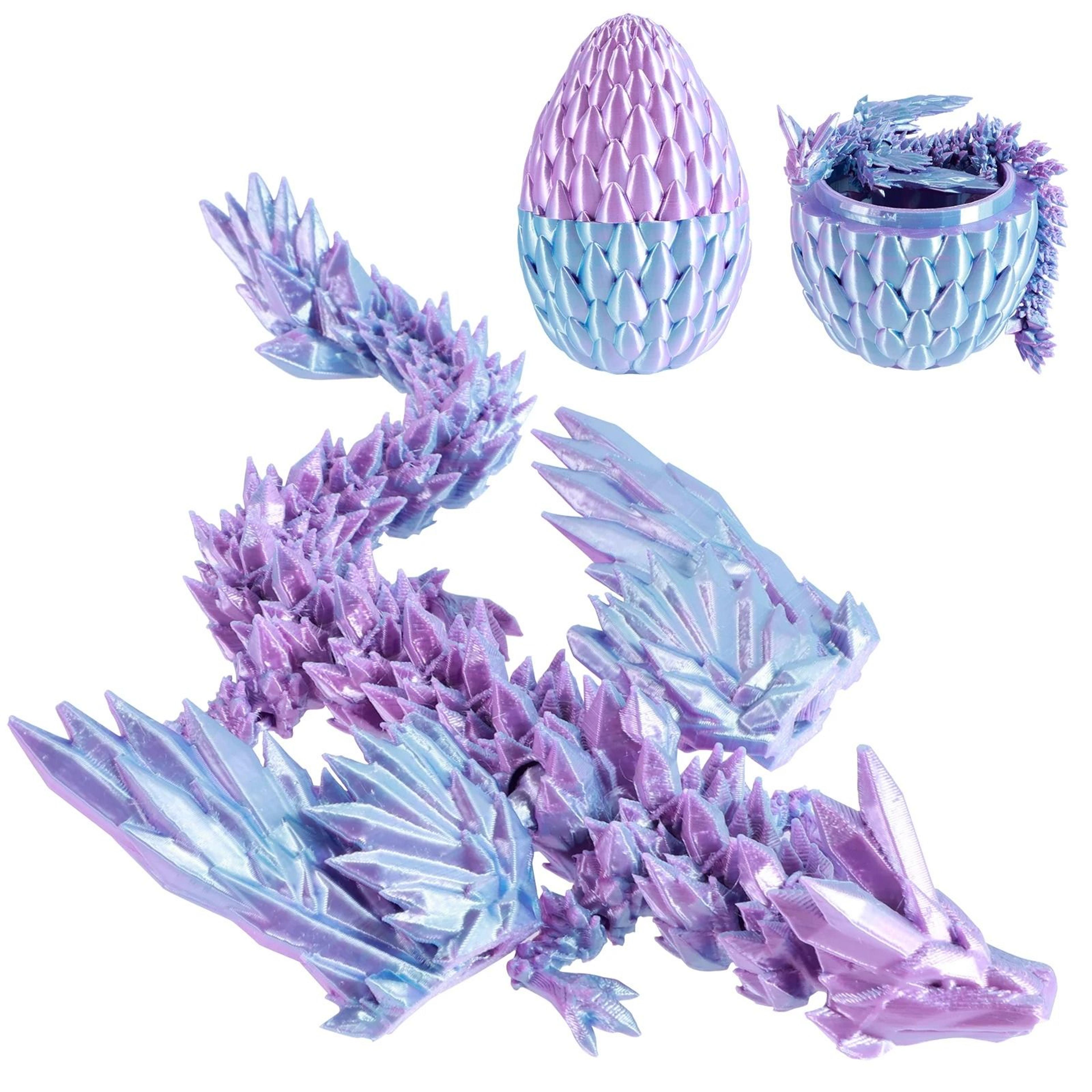 3d printed articulated dragon toy with dragon egg