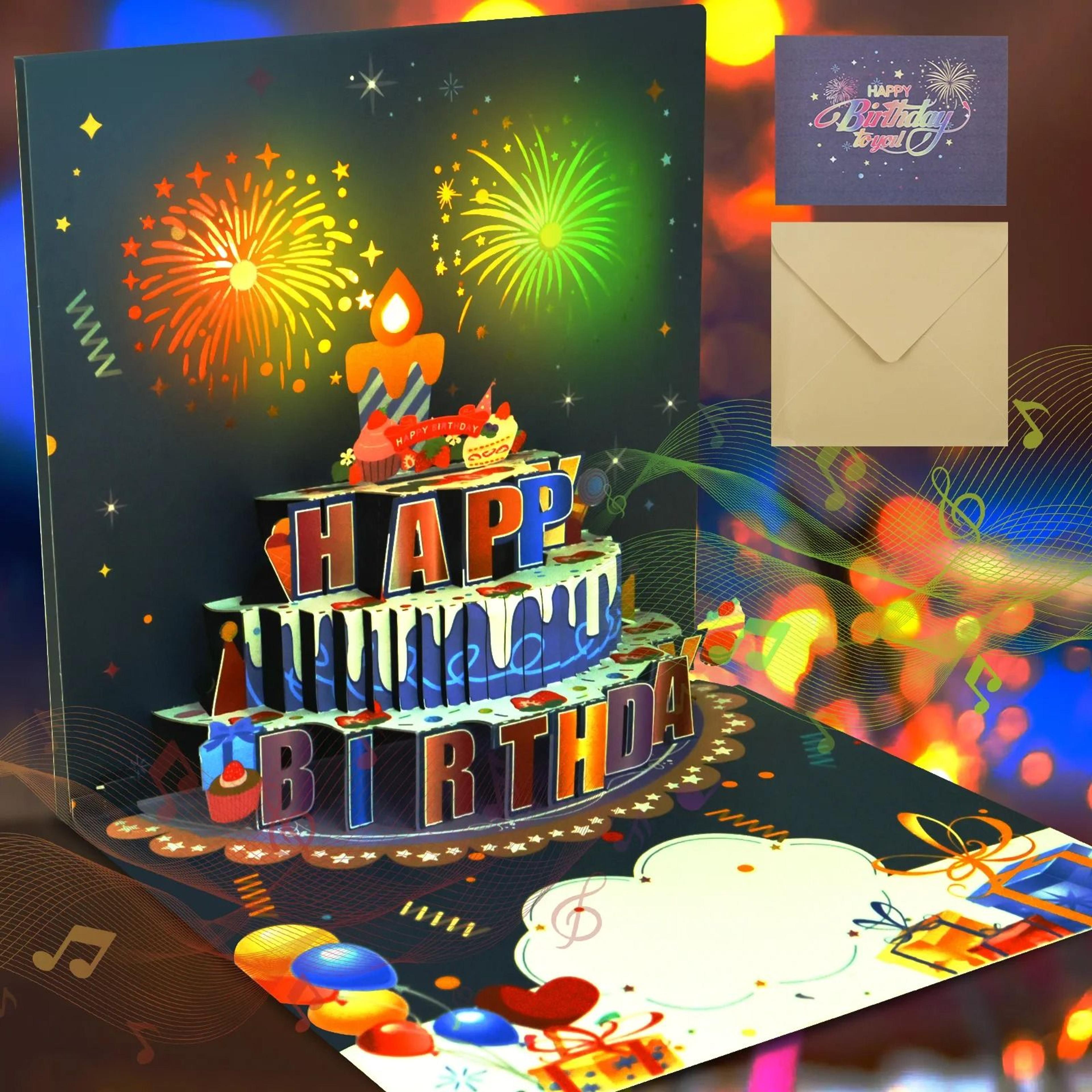 3d pop up musical birthday card with lights