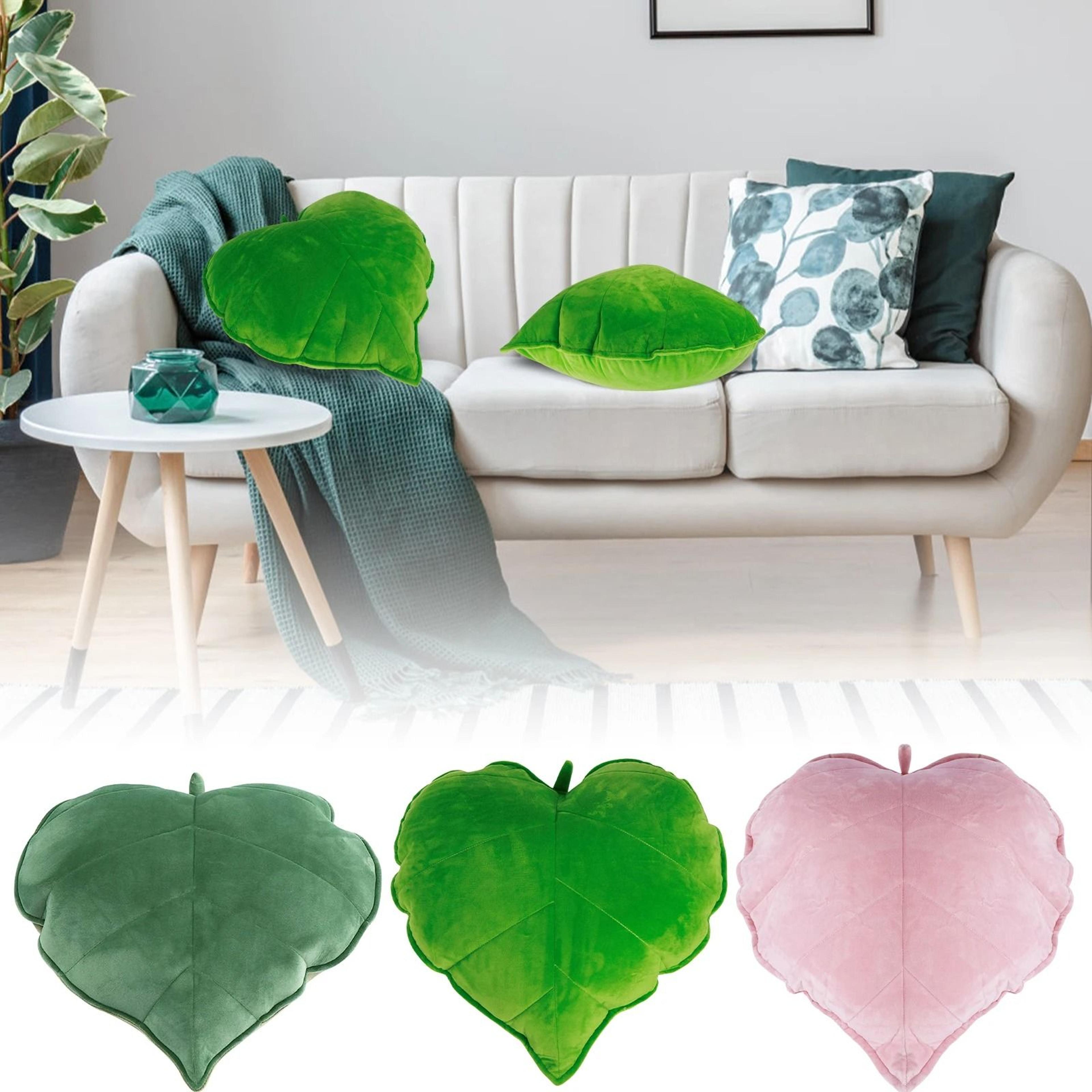 soft plush 3d leaf throw pillow for cozy decor