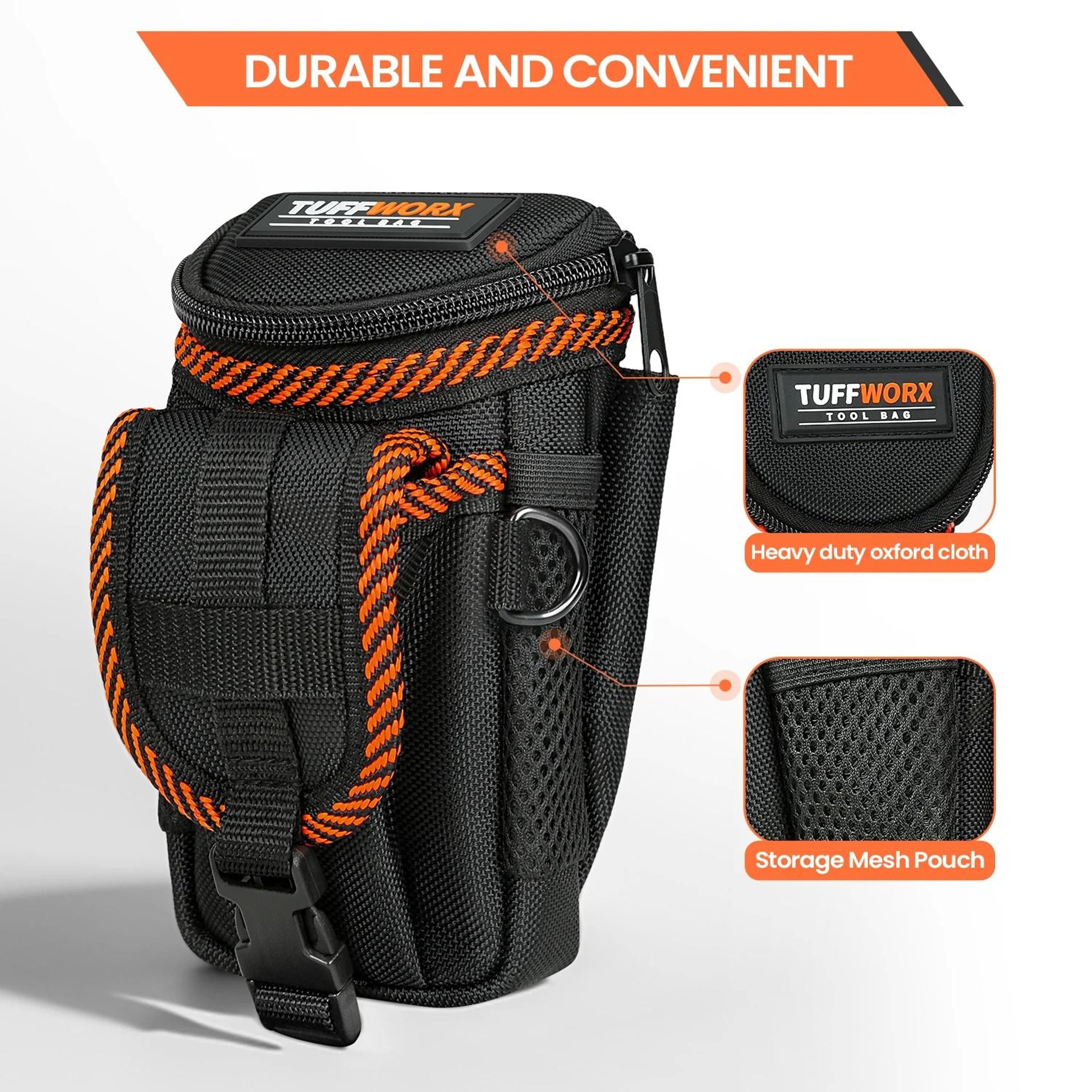 small tool pouch with belt clip for electricians