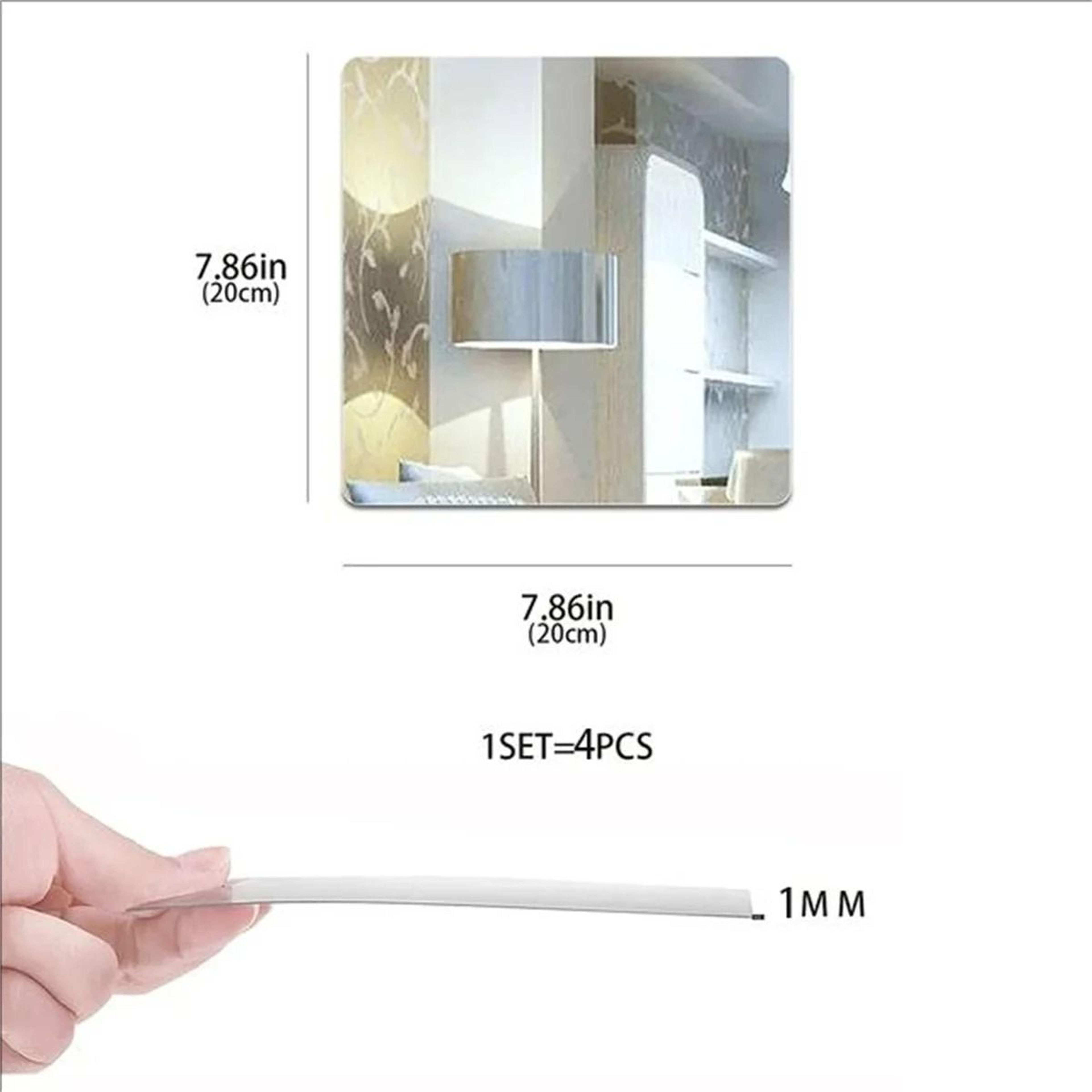 square acrylic mirror wall stickers for diy home decor