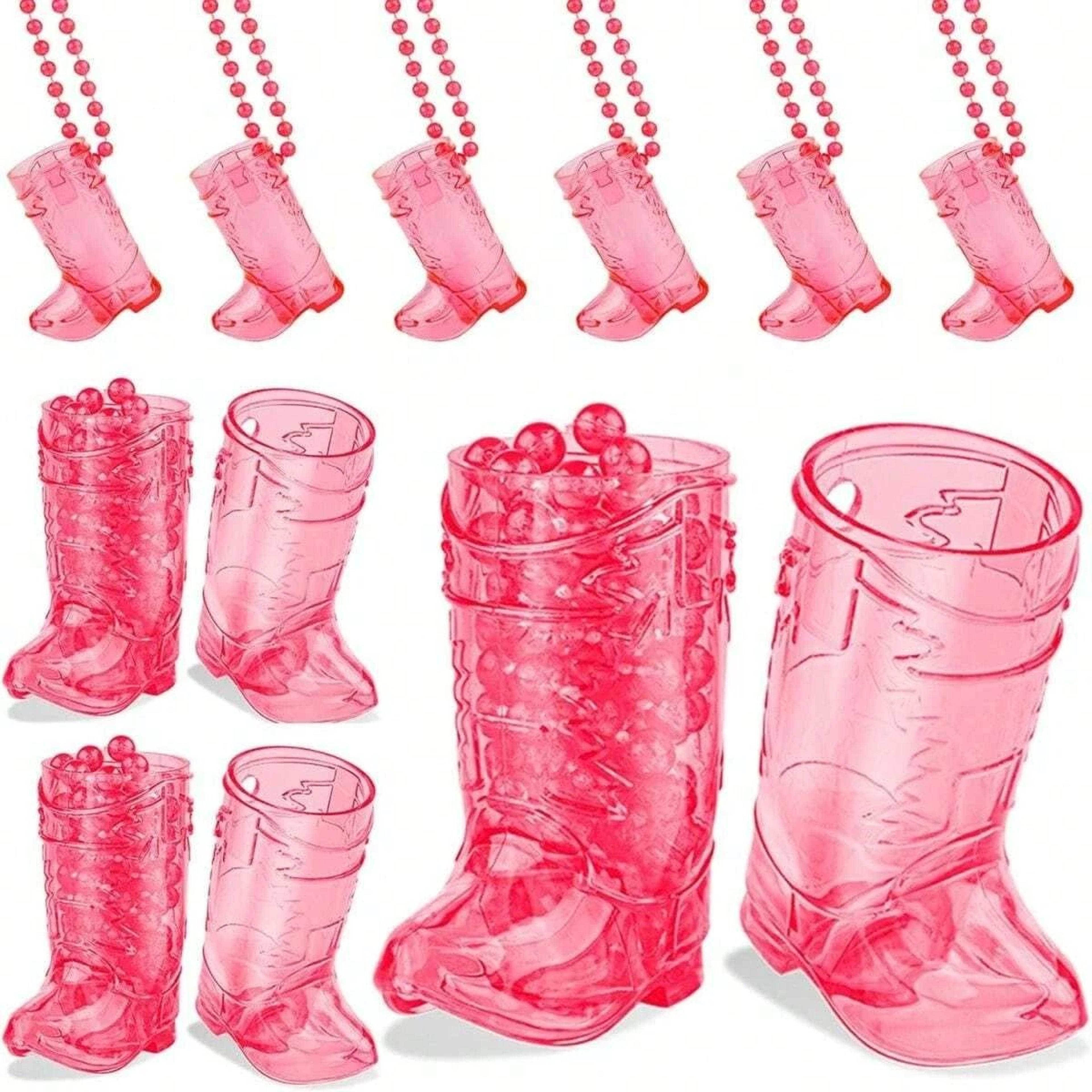 cowboy boot shot glass necklace set for western parties