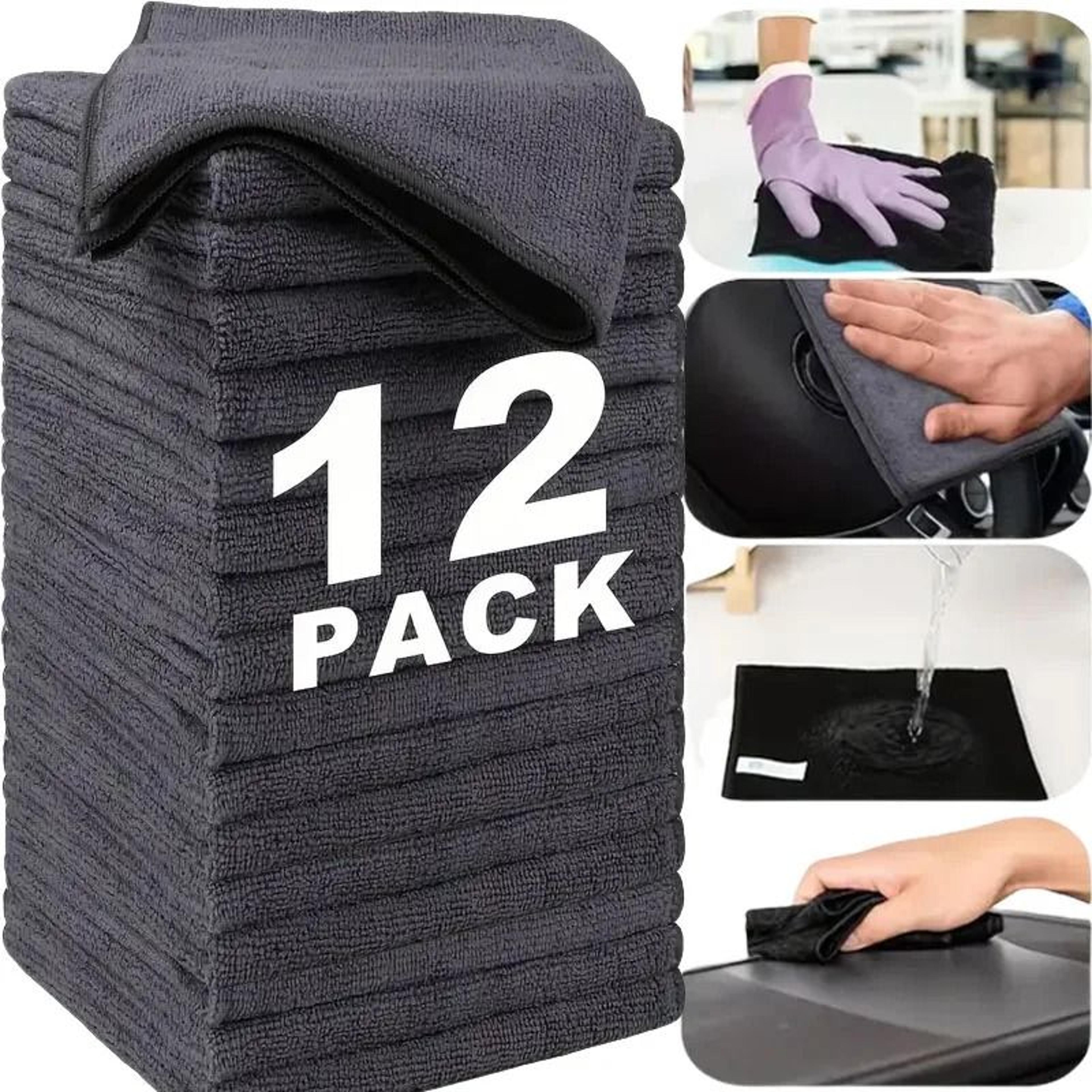 thick microfiber cleaning cloths for car windows and home surfaces