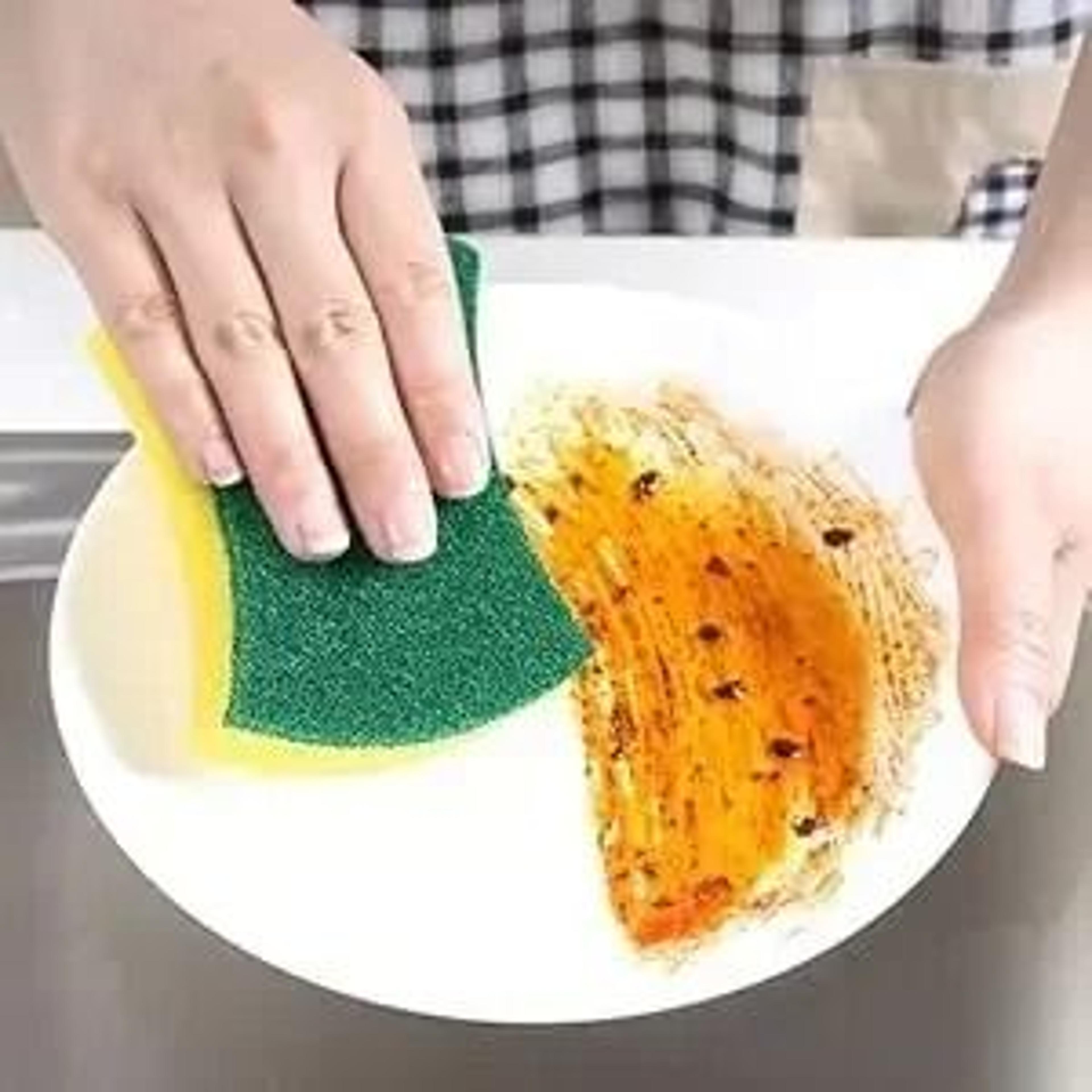 soft absorbent dishwashing sponge scouring pads for pots and pans