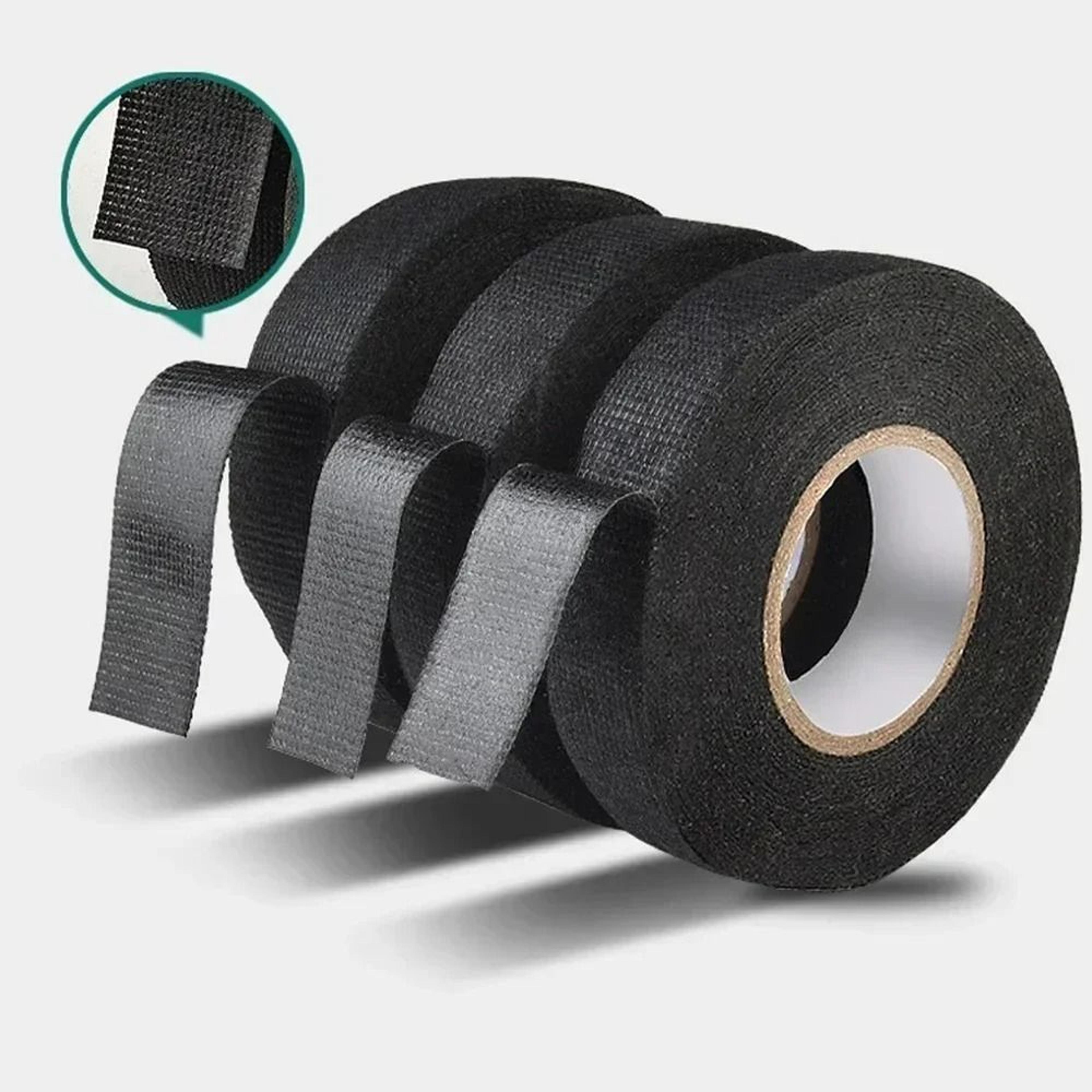 black automotive wire harness tape for heat resistant cable insulation