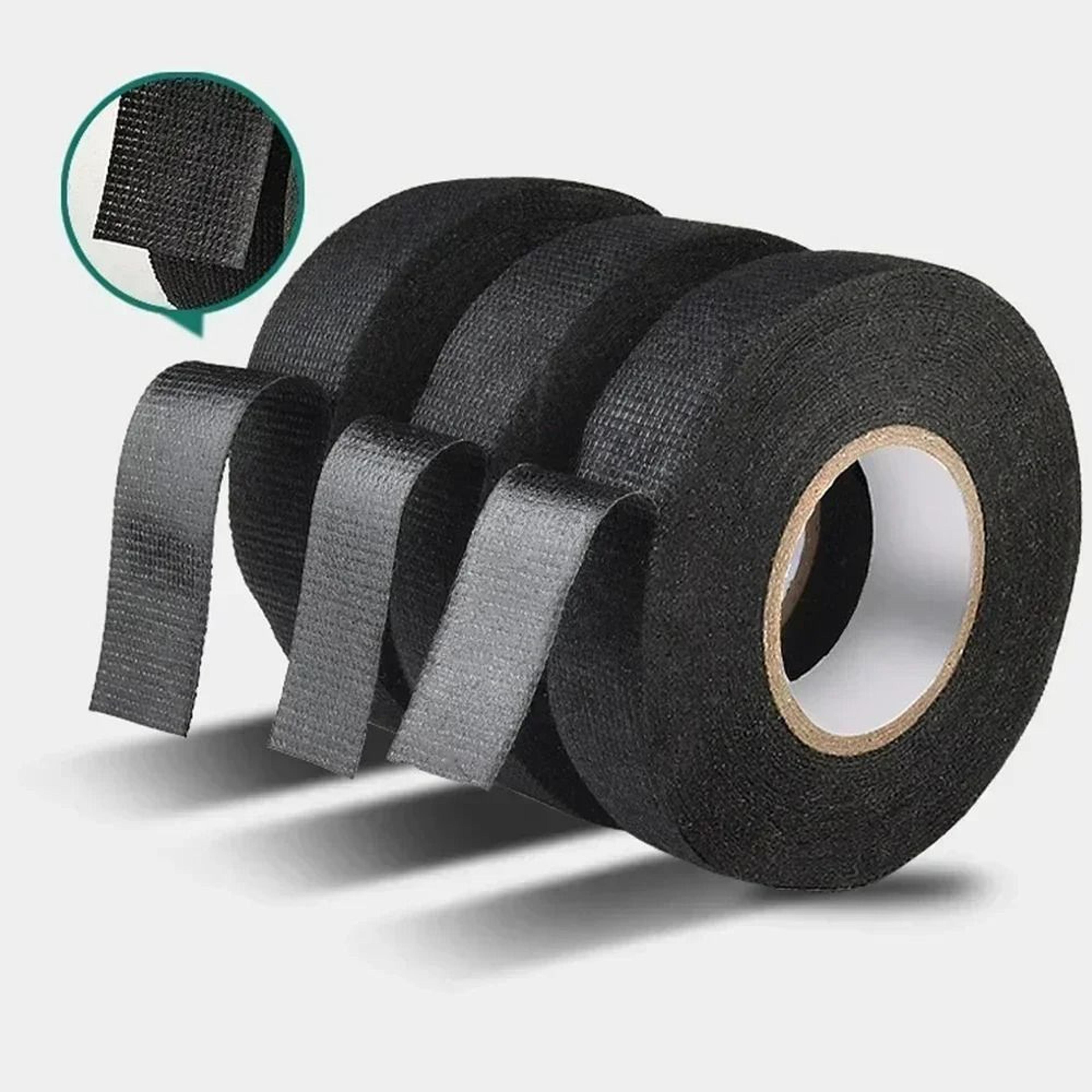 waterproof black wire harness tape for auto wiring and cable insulation