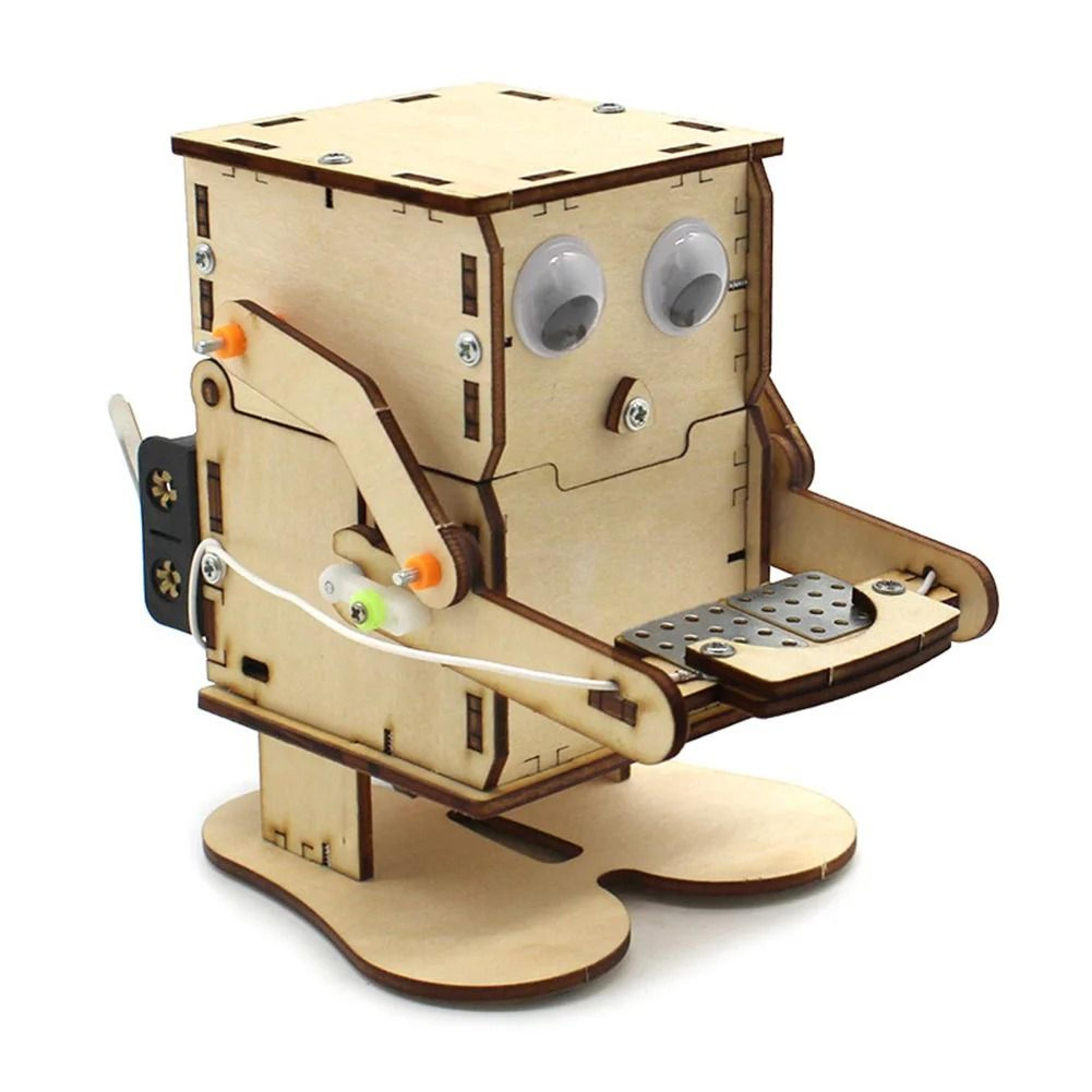 diy coin eating robot stem kit for kids