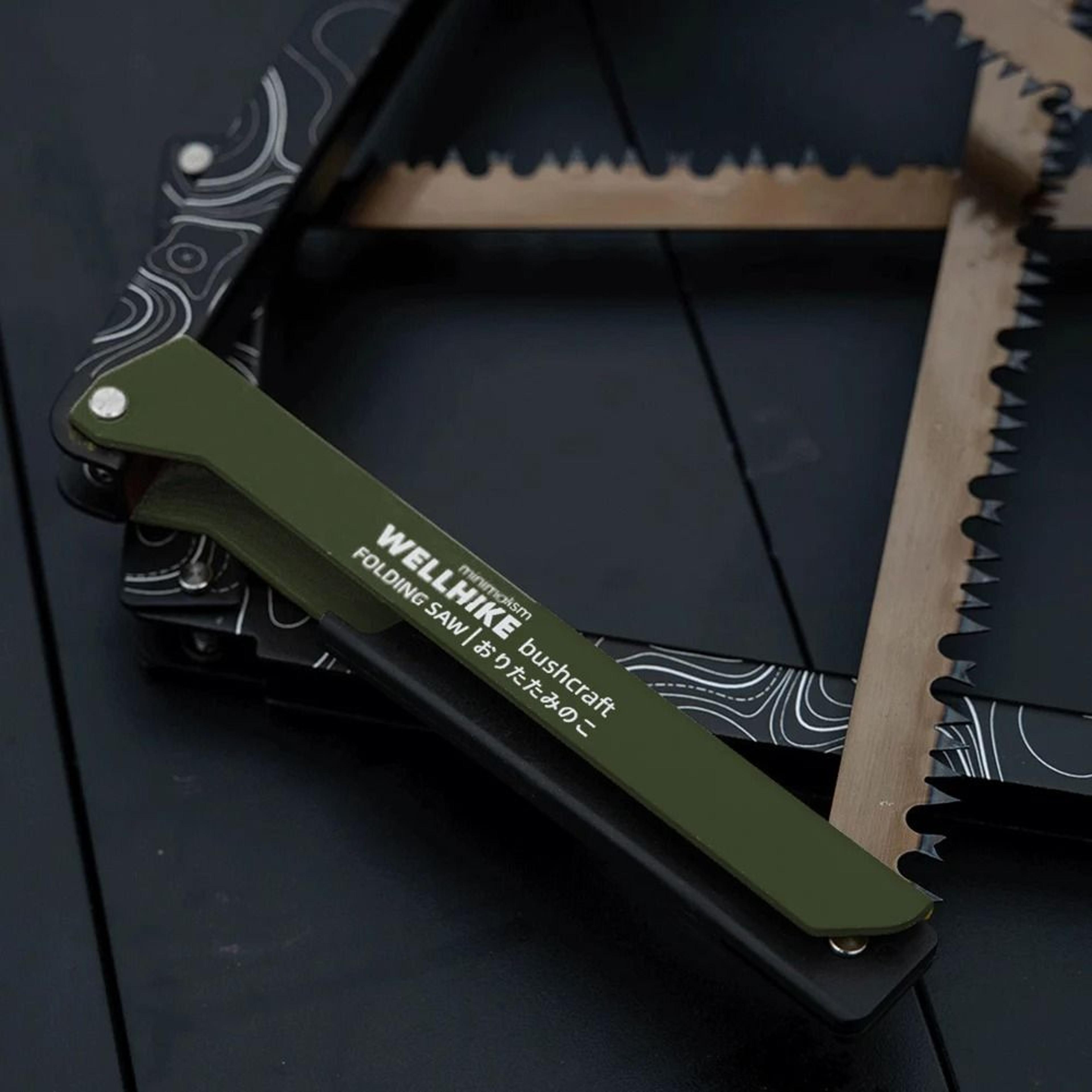 portable folding camping saw with storage bag