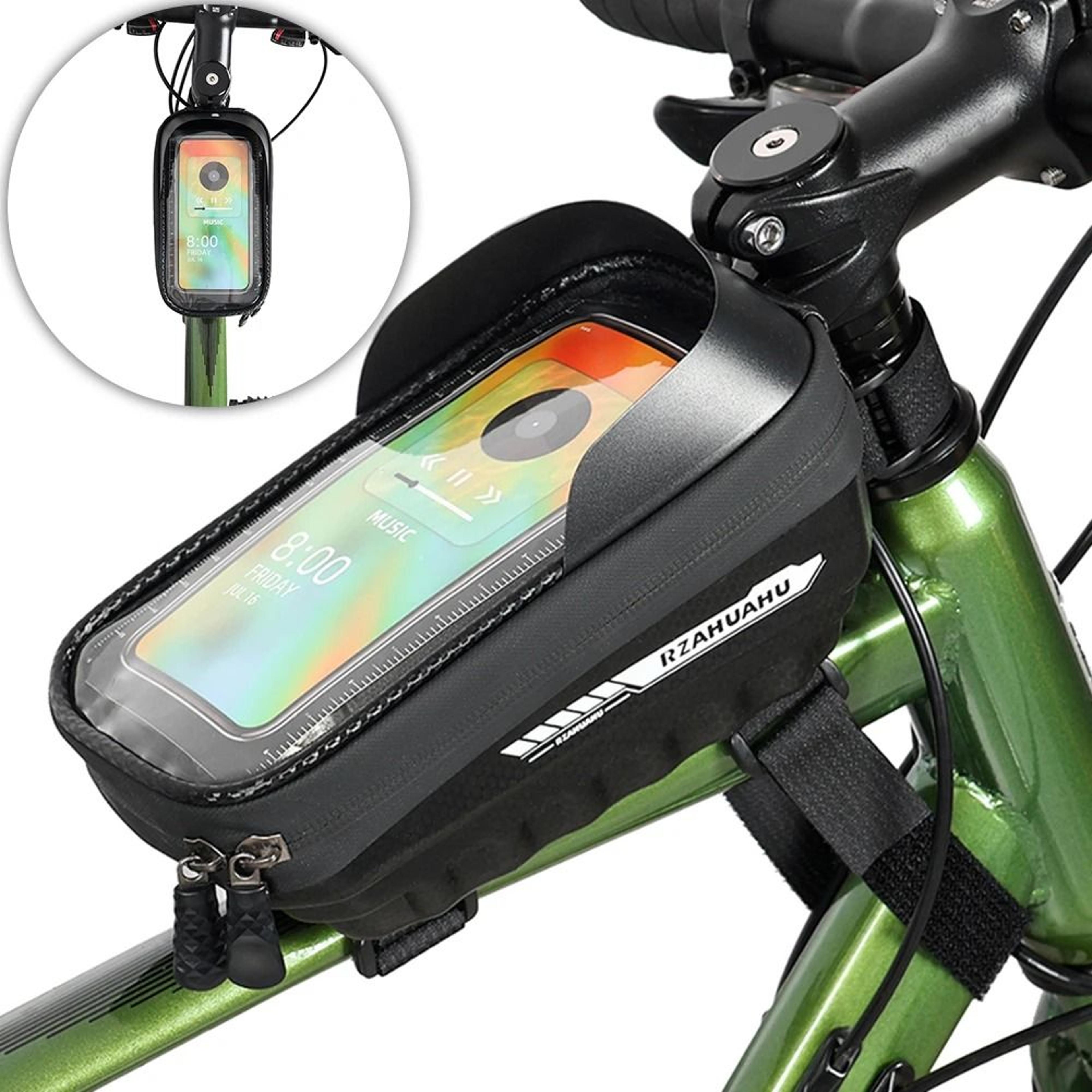 touch screen bike phone bag for front frame storage