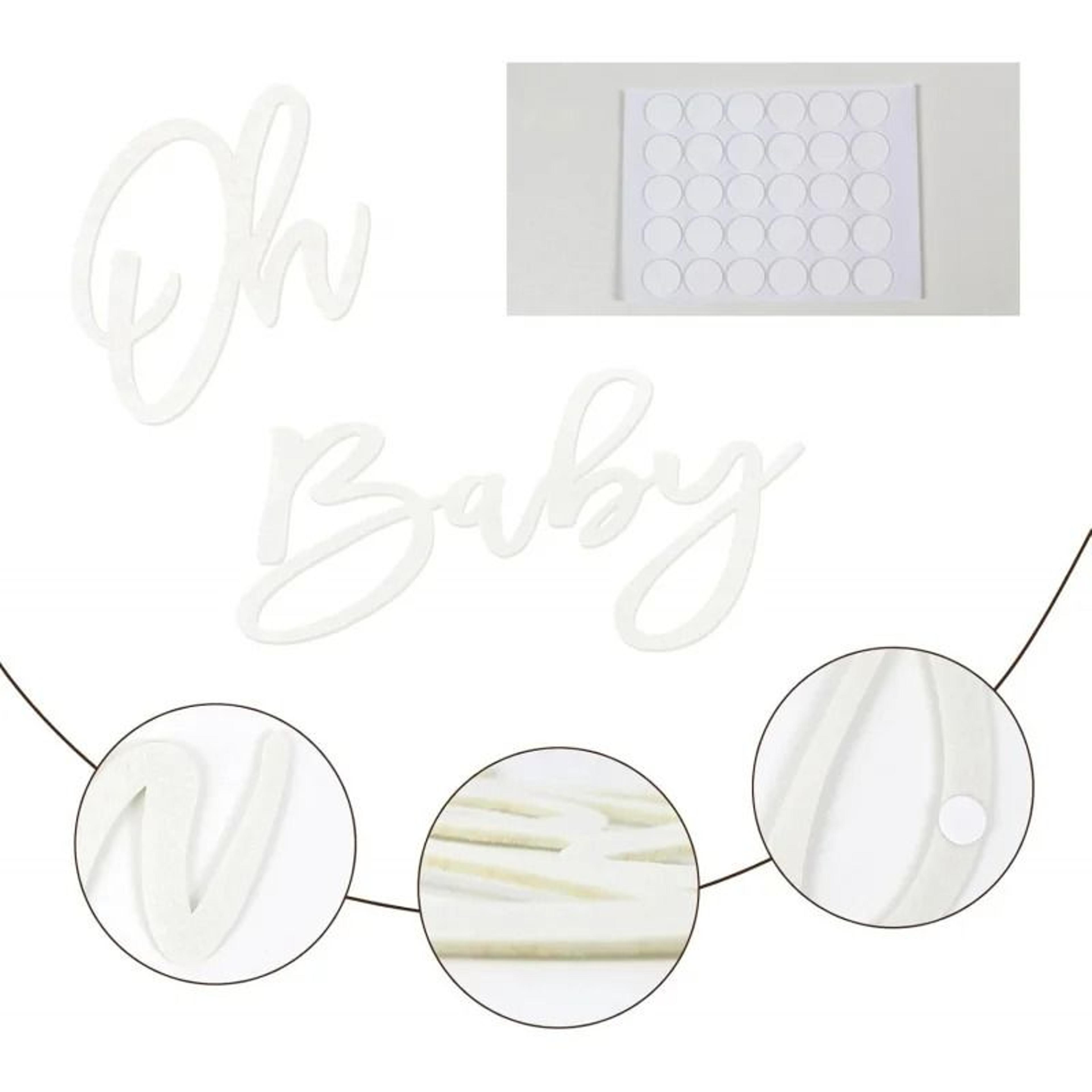 oh baby felt sign for baby shower backdrop