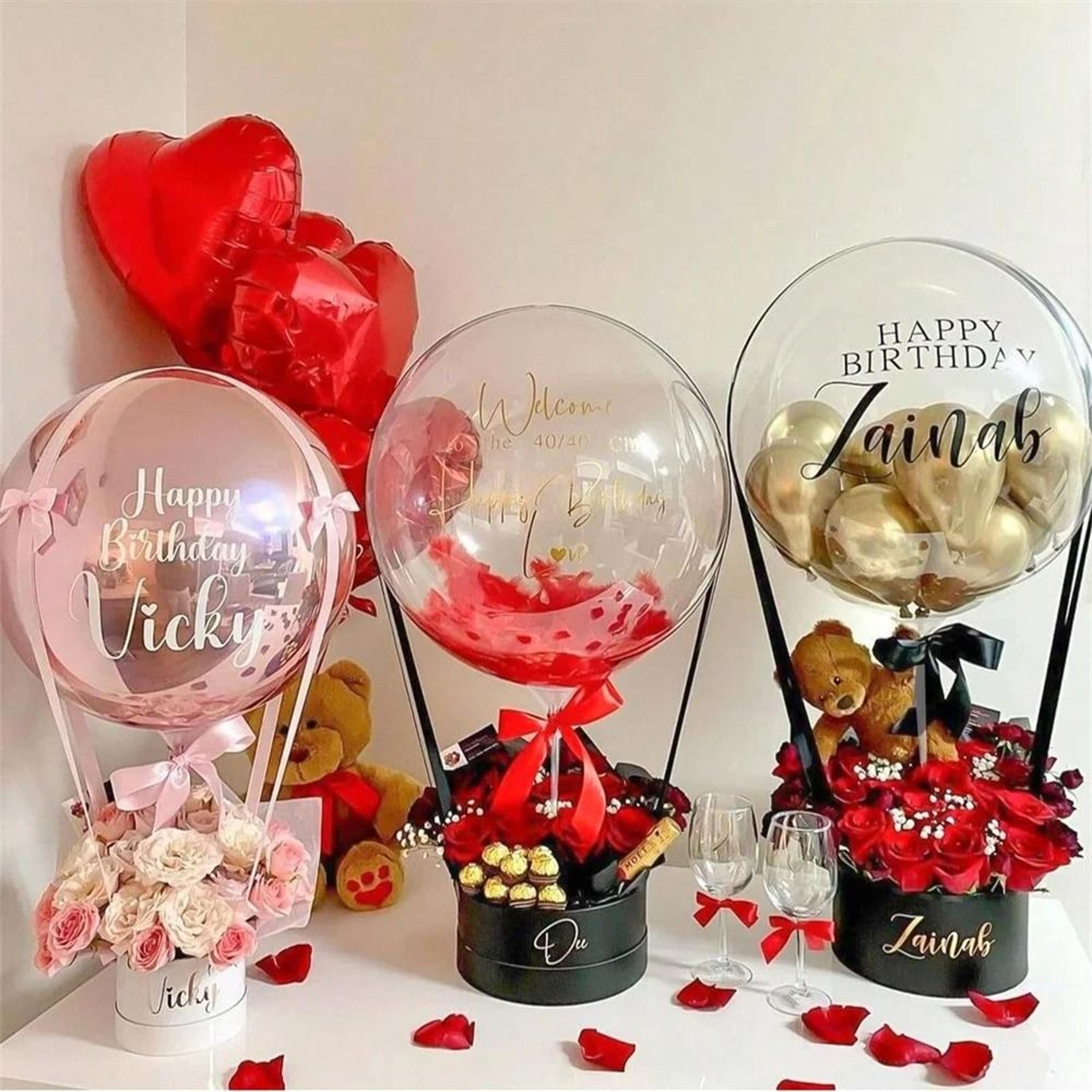 clear bobo balloon sticks with cups 10 pack