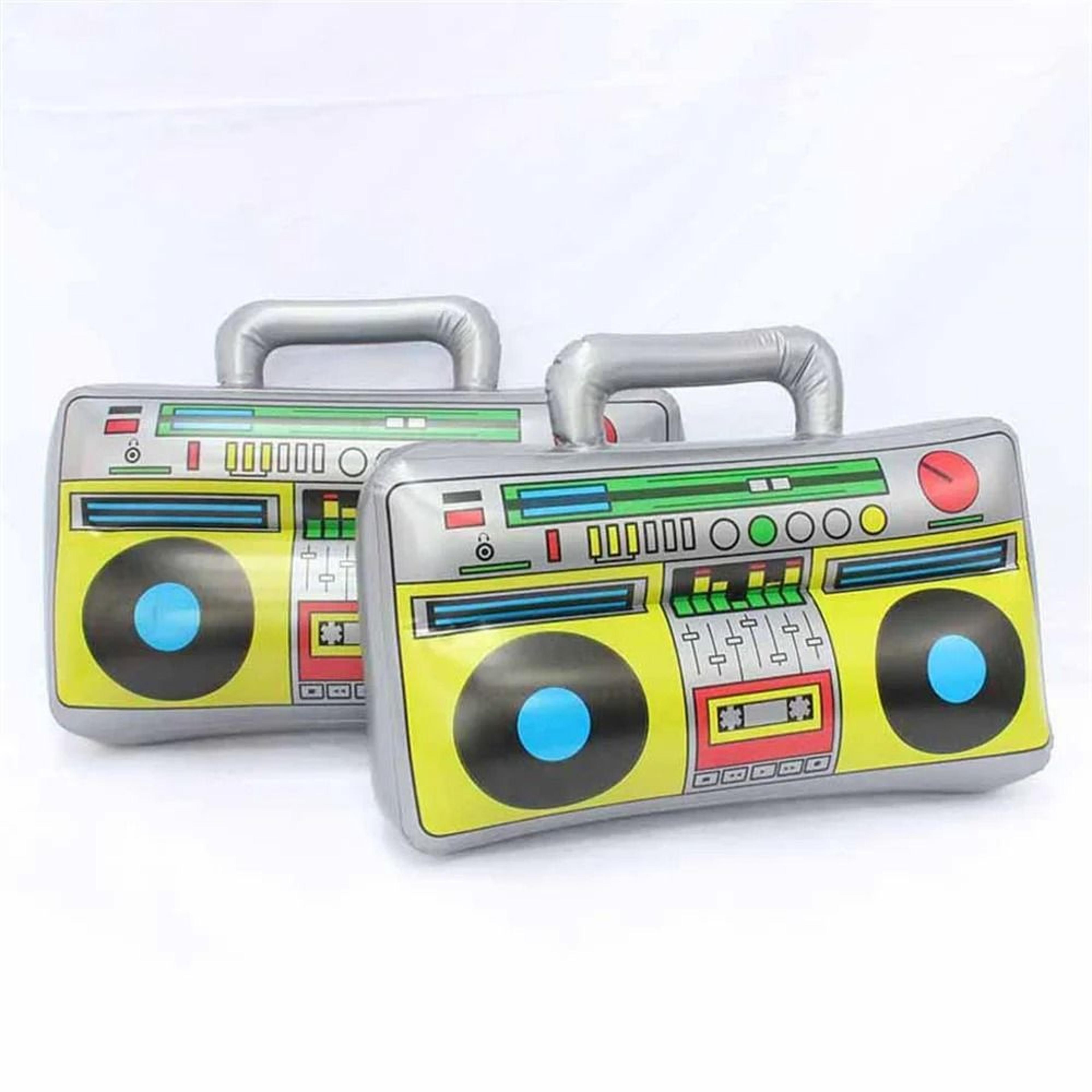 inflatable boombox and microphone party props