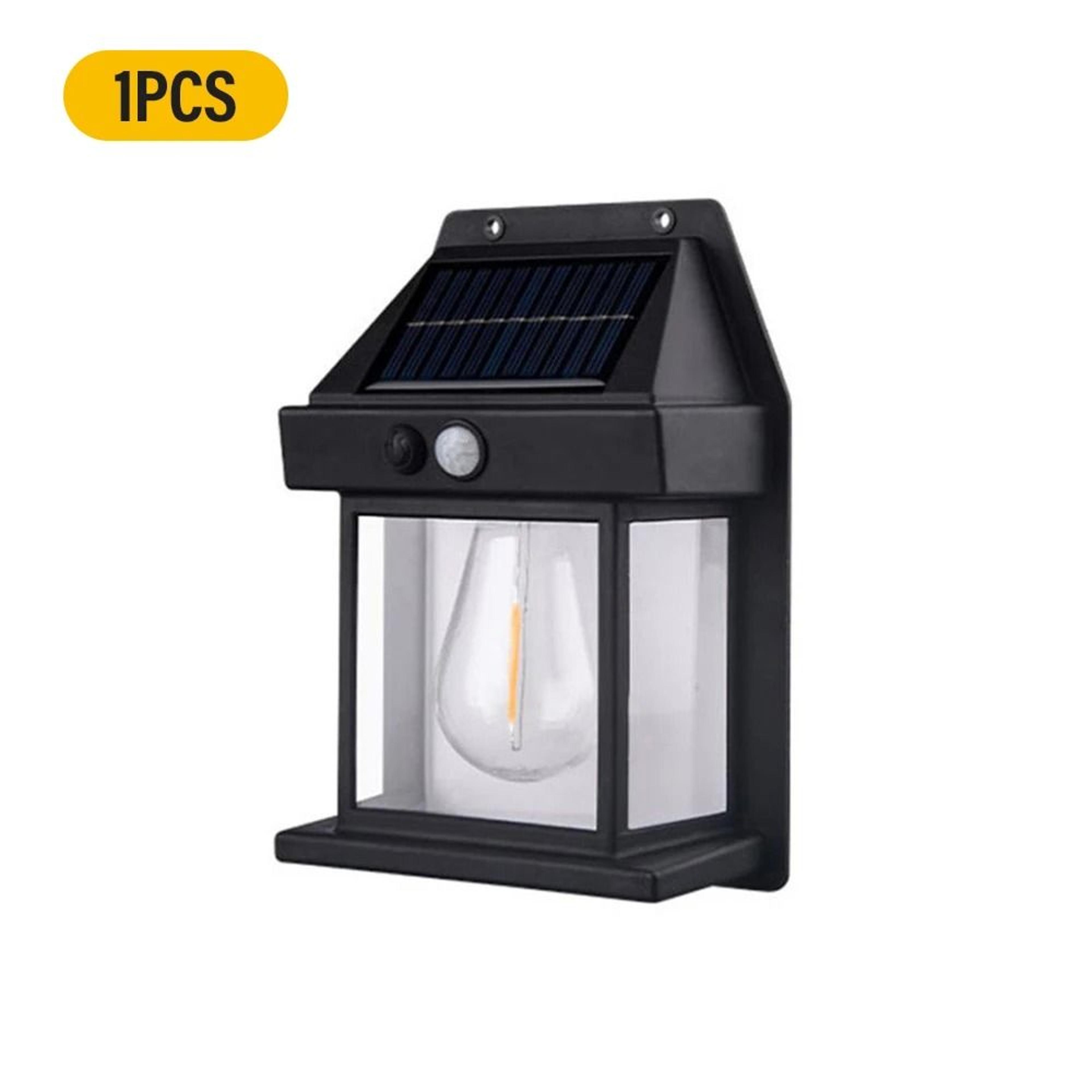 solar motion sensor wall light for outdoor patio and garage safety