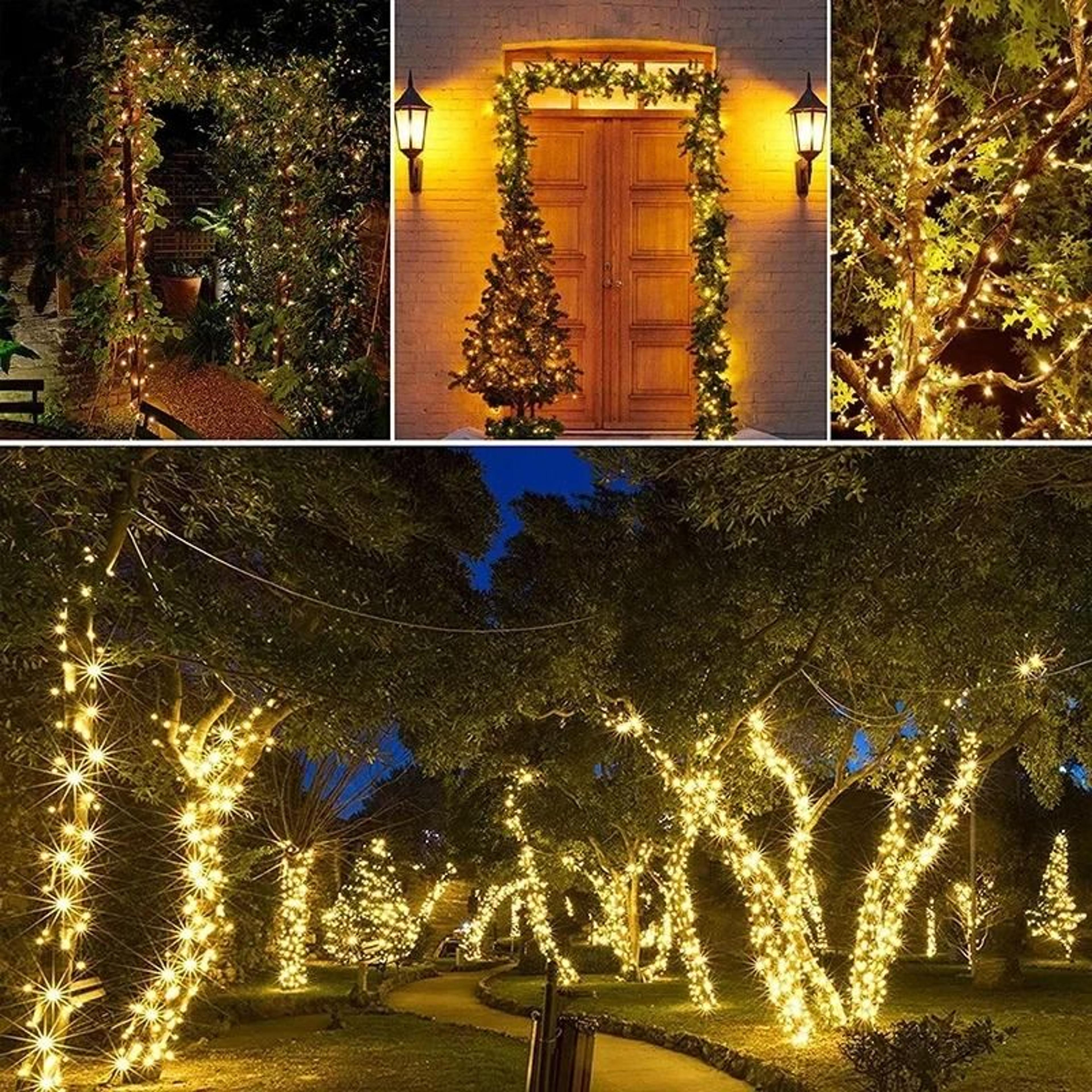 solar star string lights waterproof outdoor camping and party decor