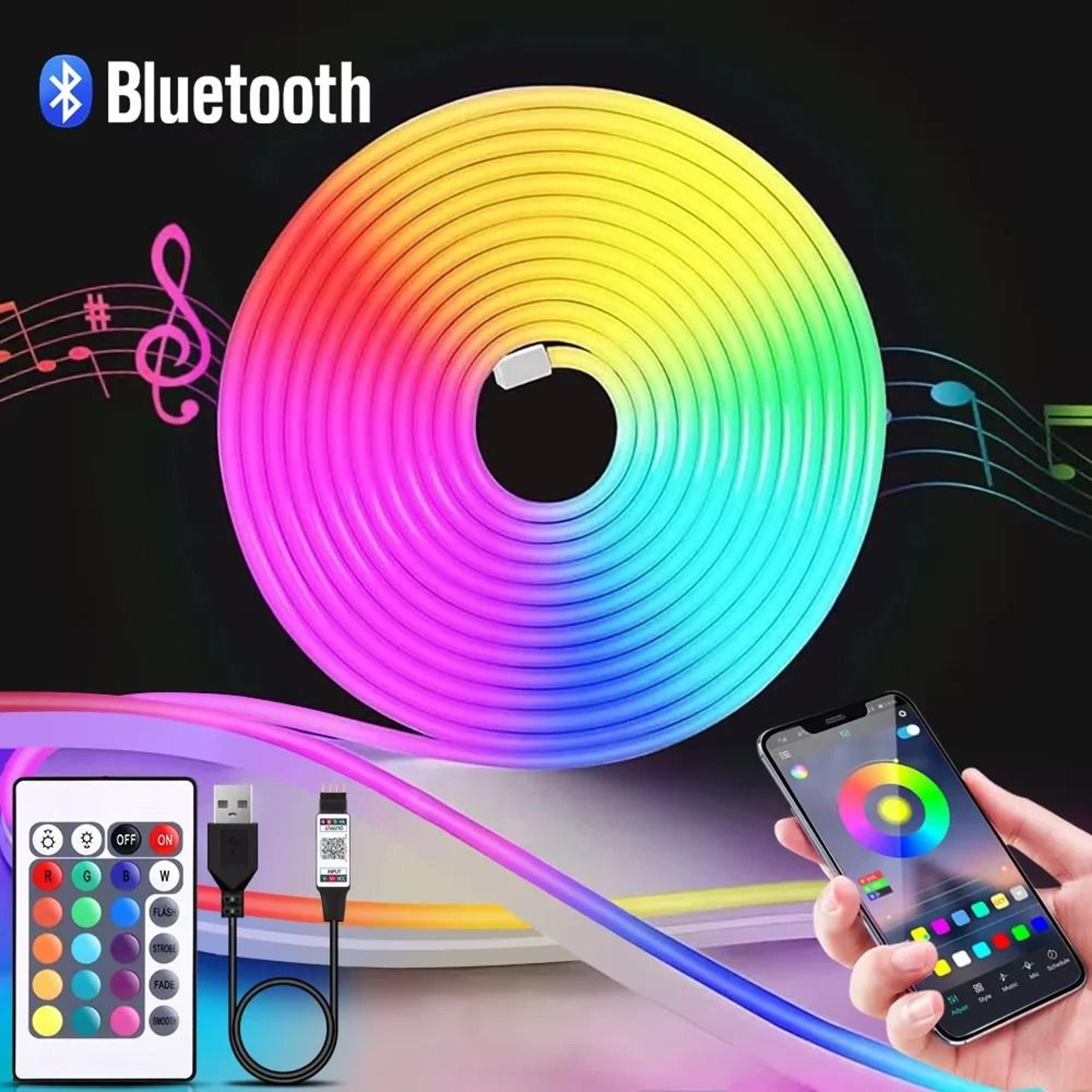 tuya rgbic neon led strip lights for room decor