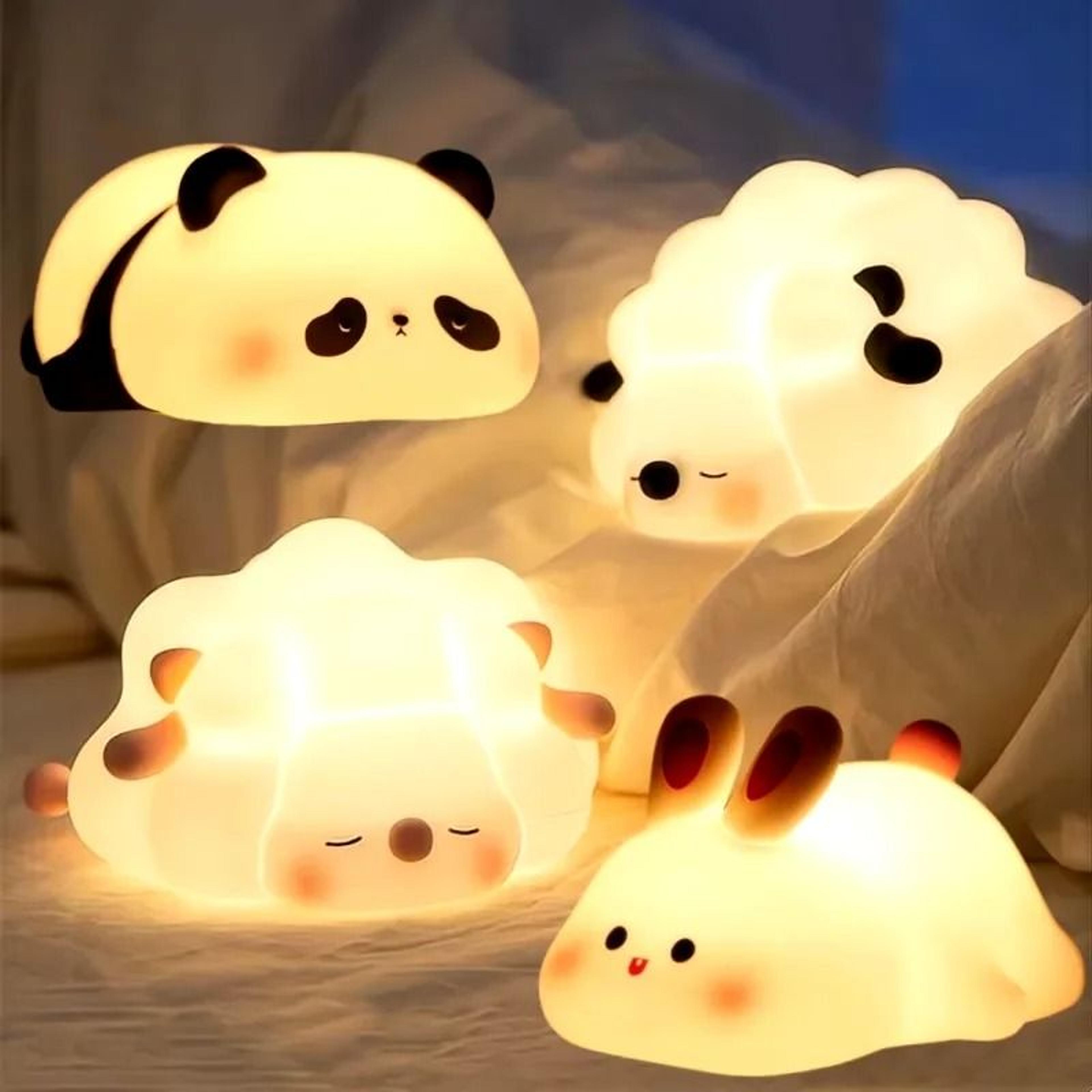 cute silicone led night light for kids bedroom decor