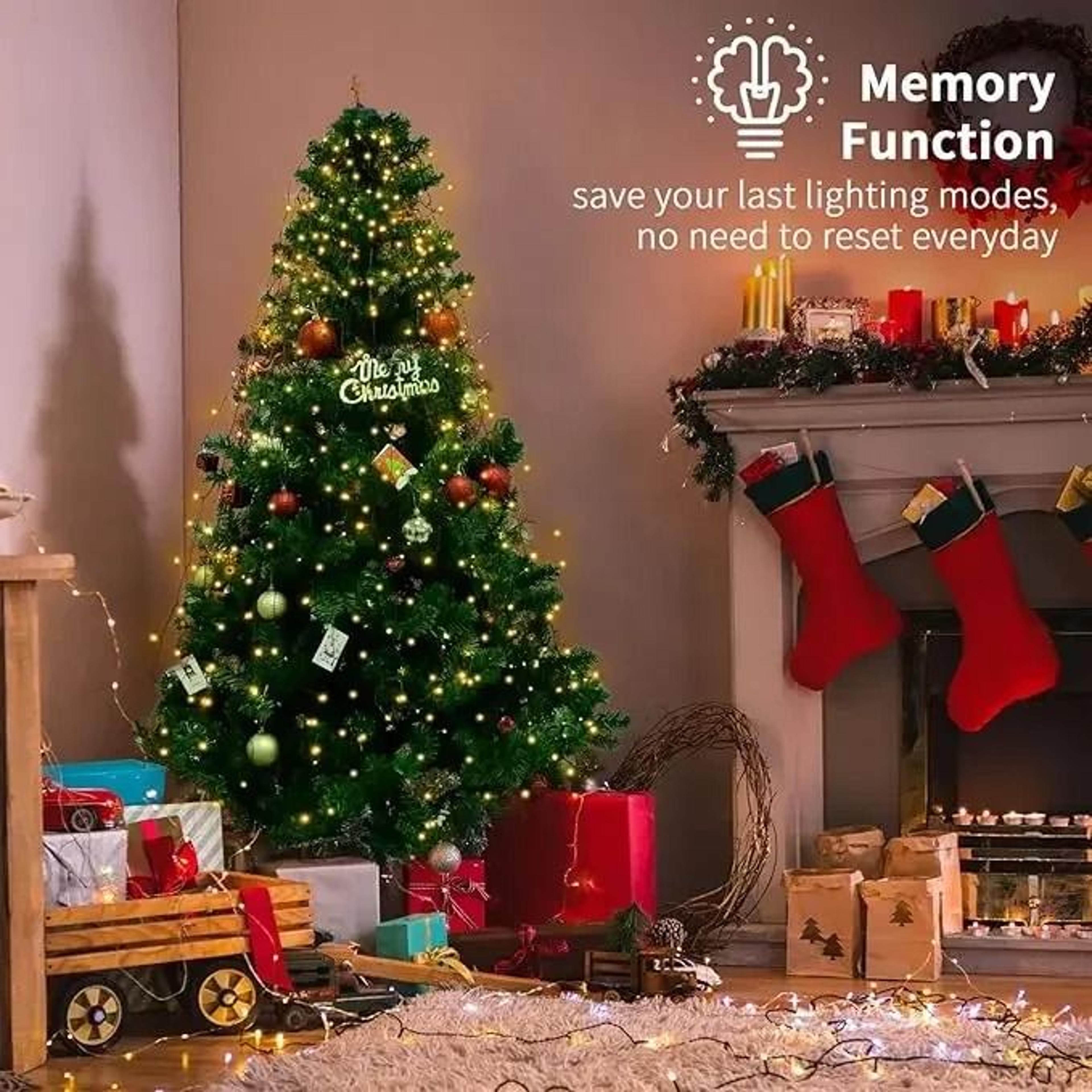 400 led christmas tree topper star waterfall lights