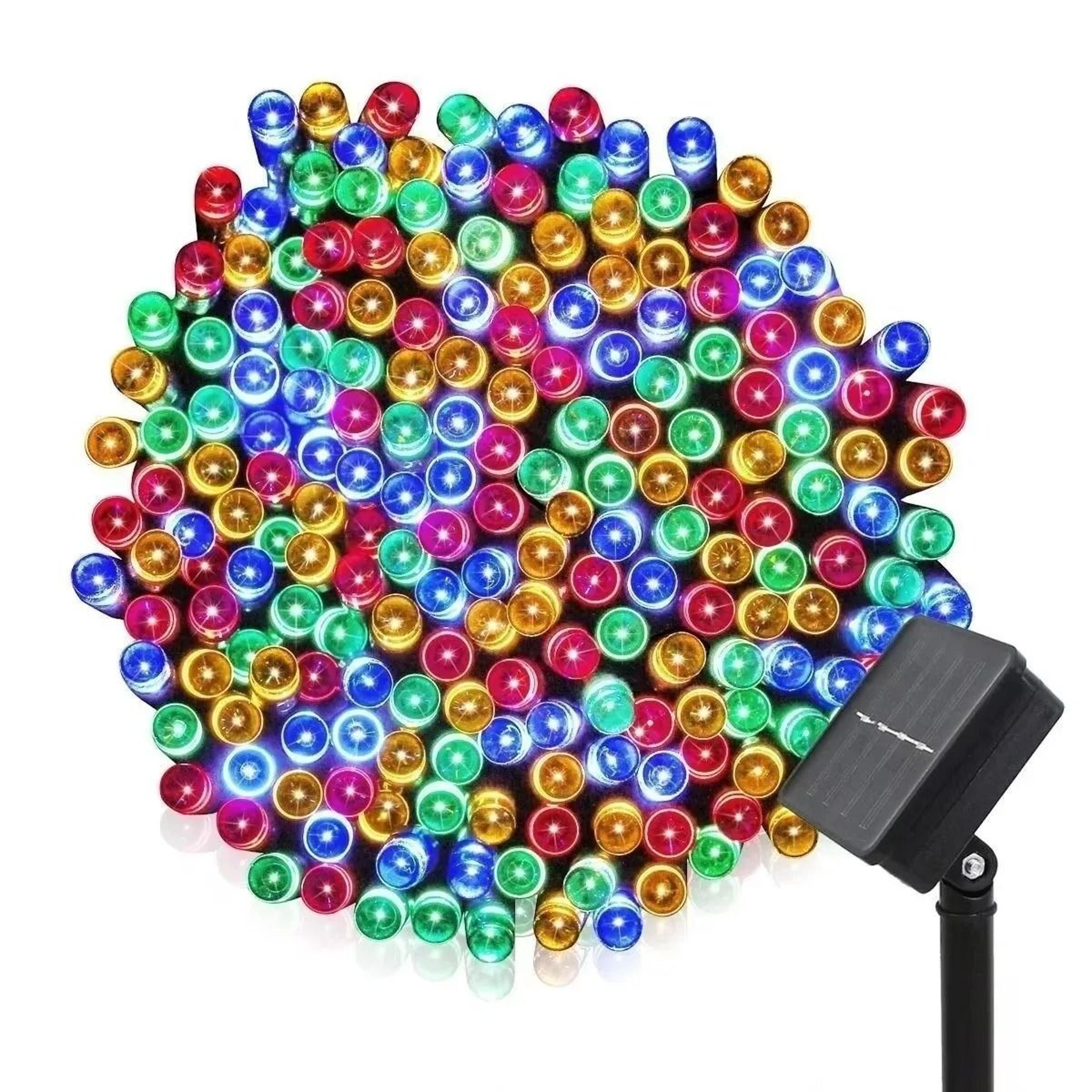 8 color solar fairy string lights for outdoor garden decor