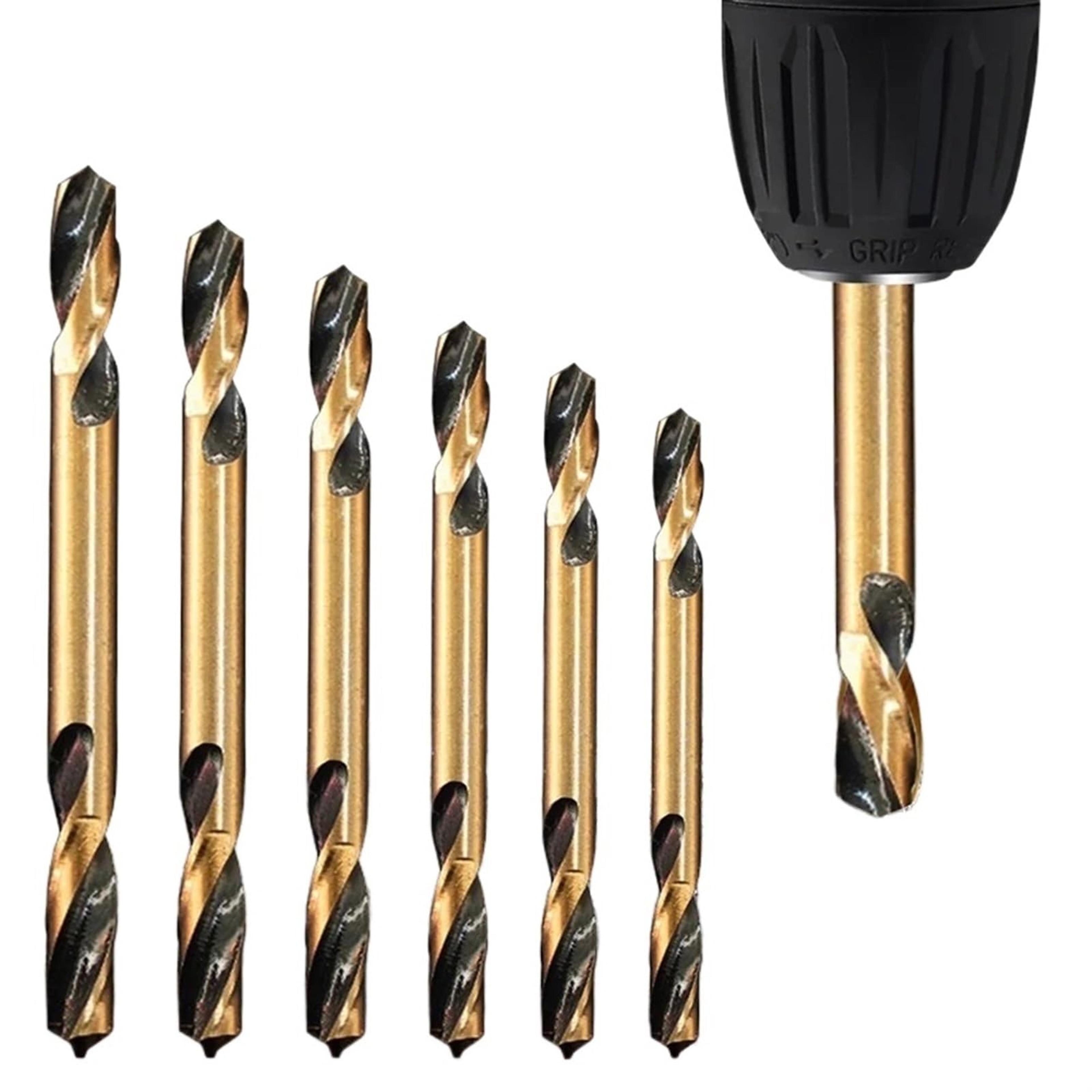 6 piece hss double headed drill bit set for metal wood