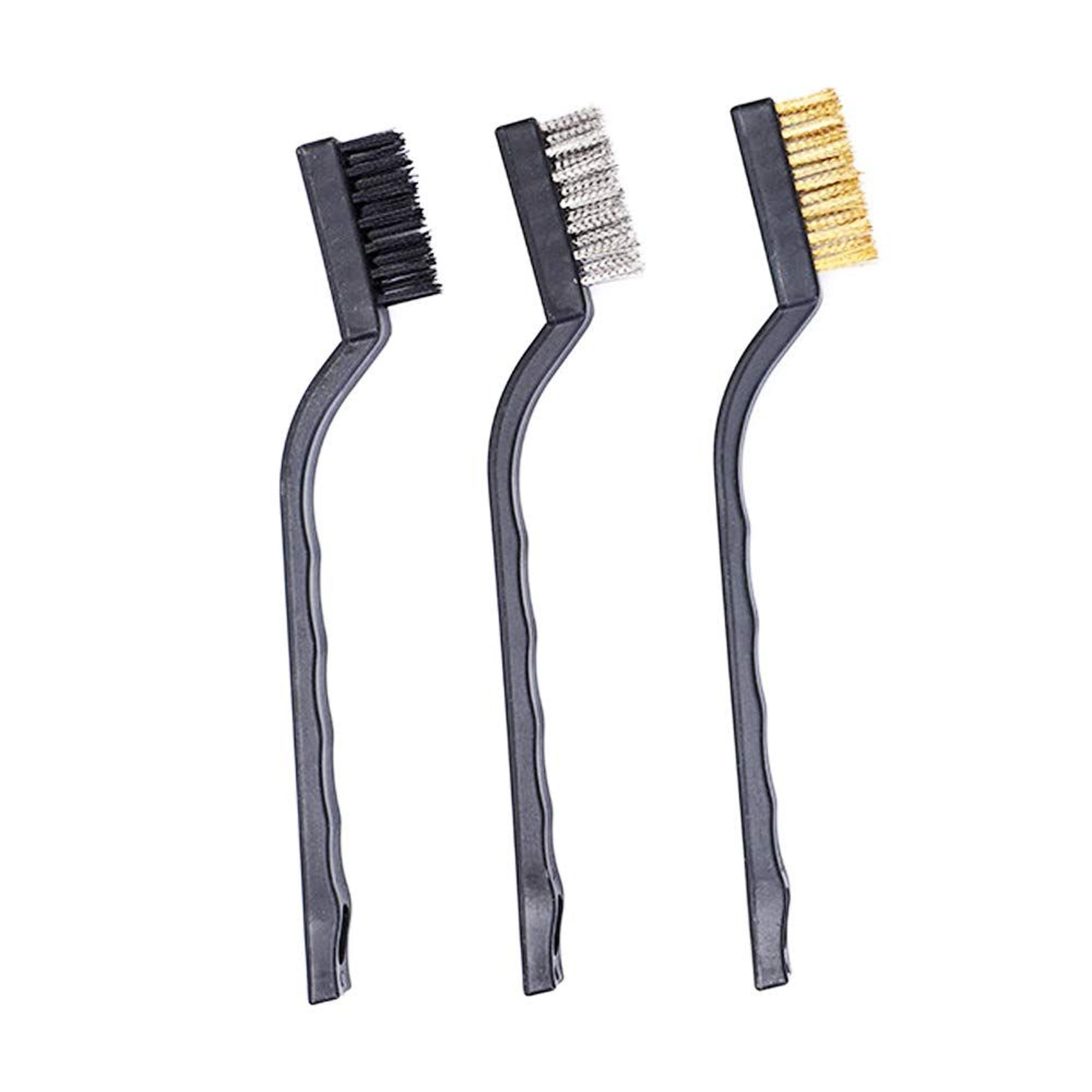 17cm wire brush set for rust scrubbing and detail cleaning