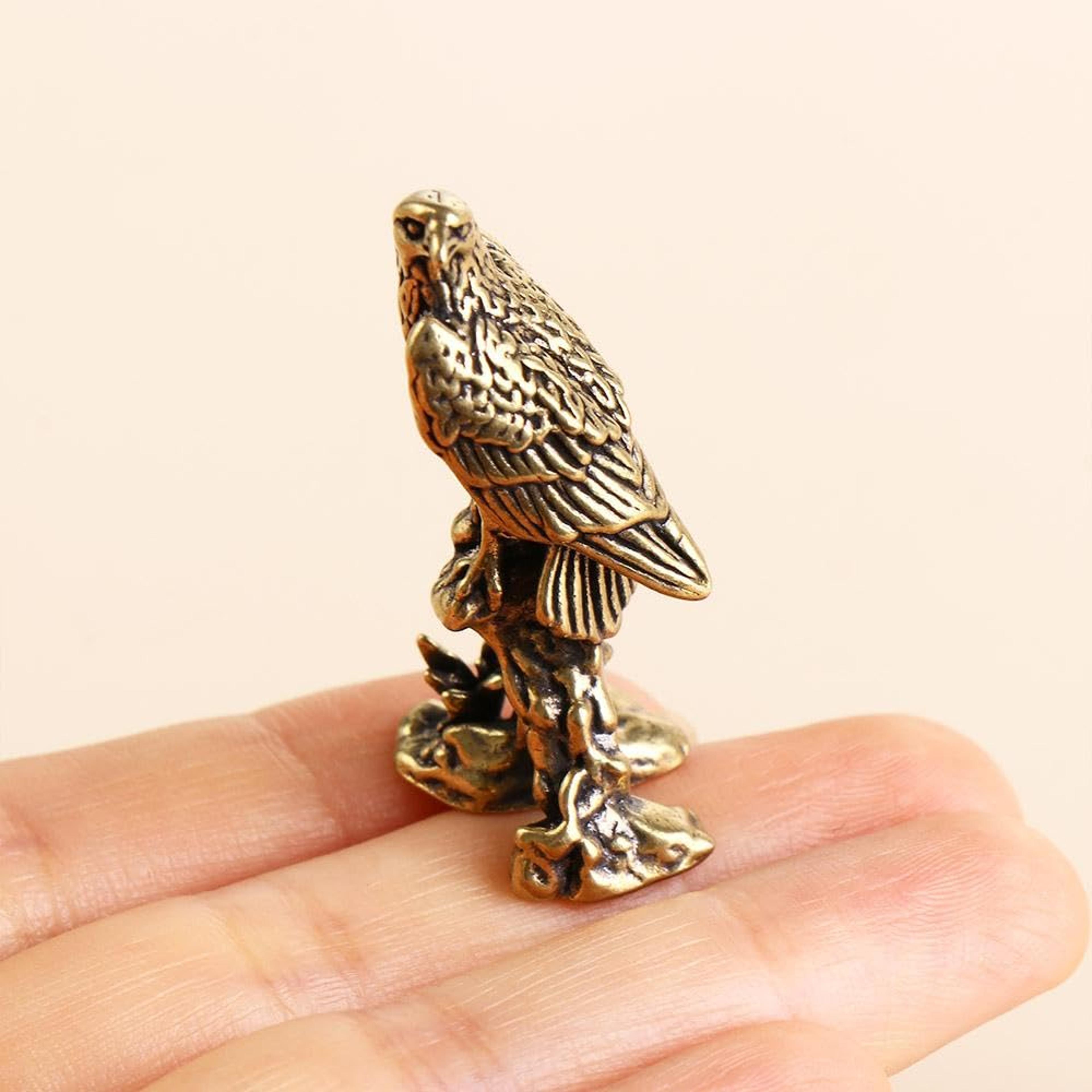 handmade vintage copper eagle figurine for desk and home decor