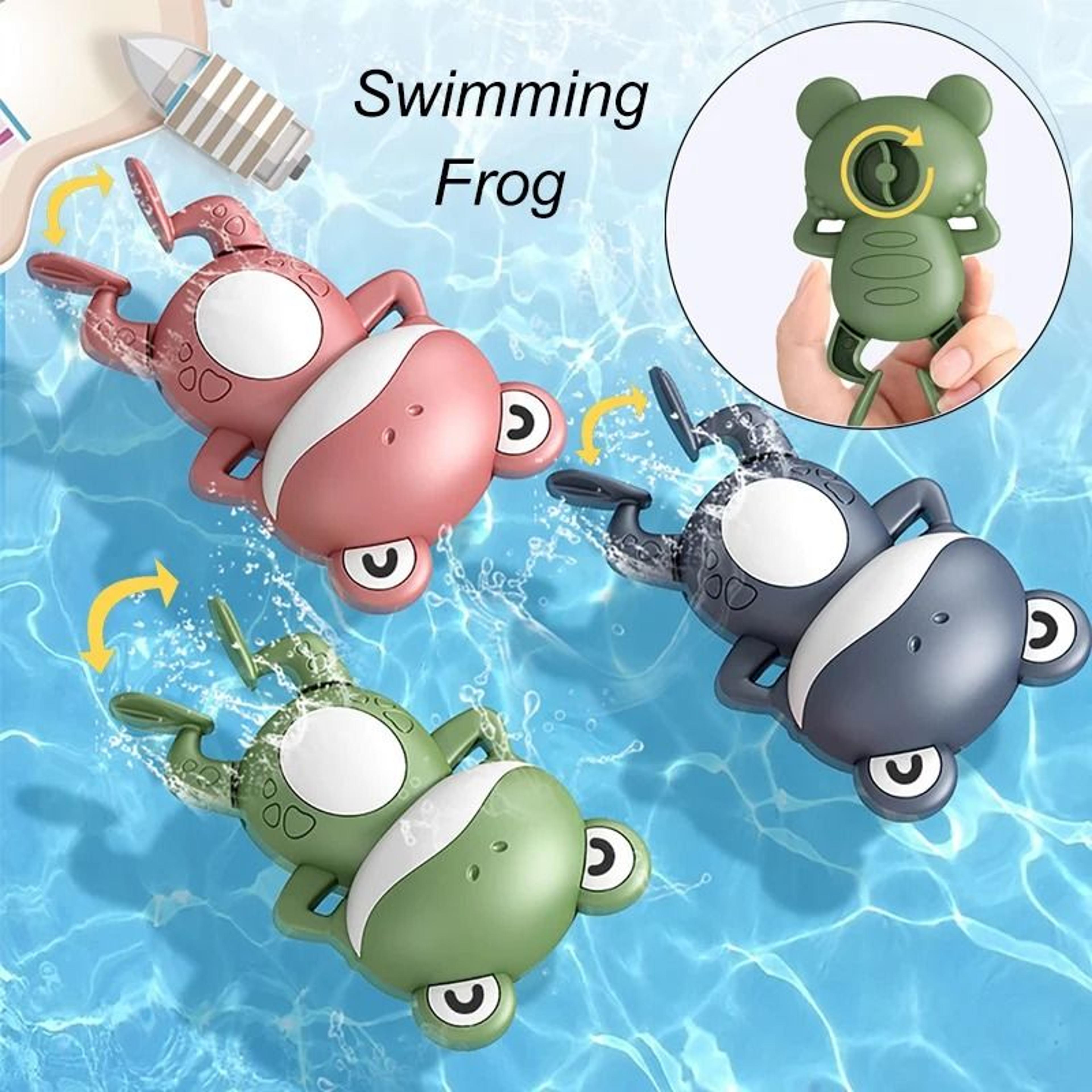 wind up frog baby bath toy for fun water play
