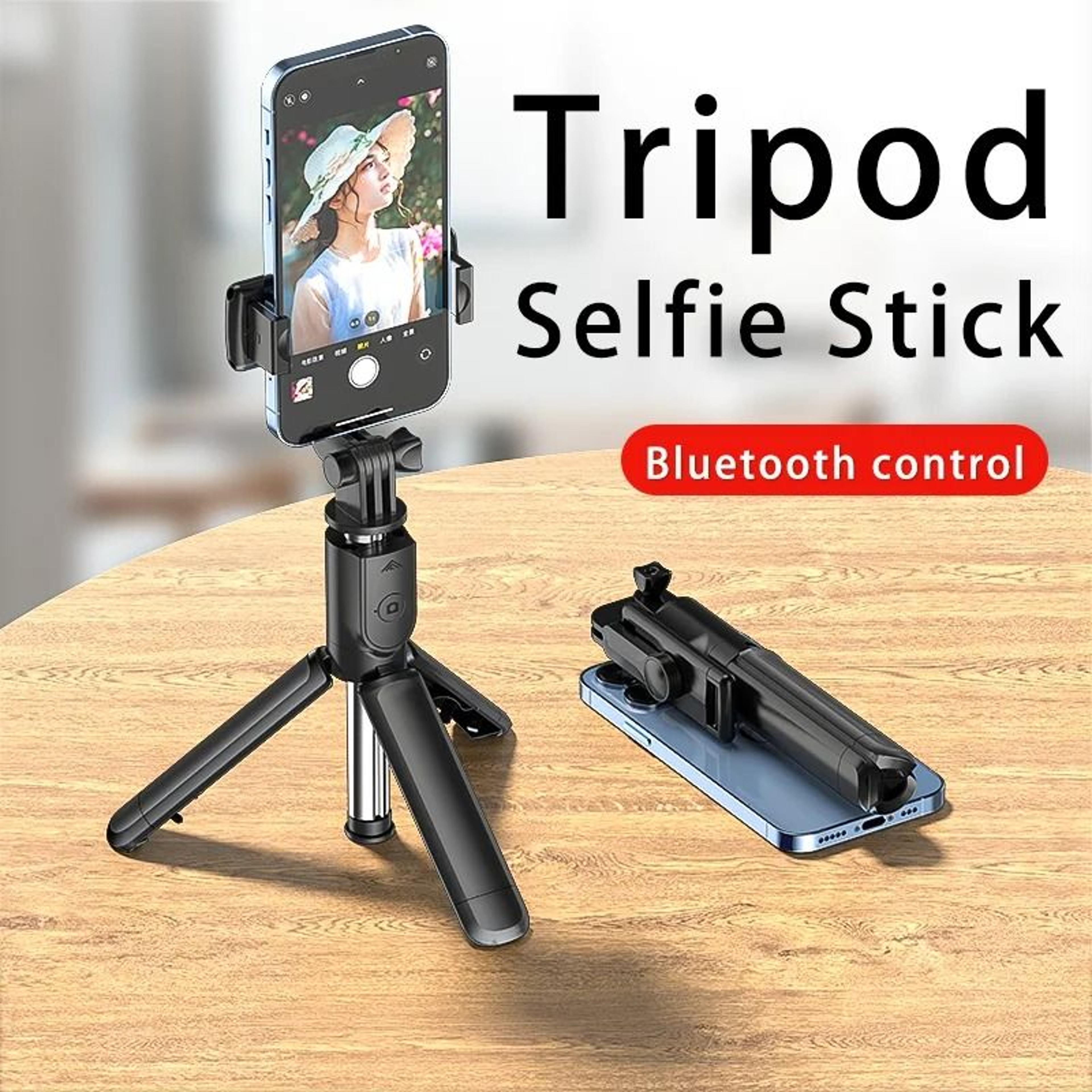 bluetooth selfie stick tripod with remote shutter