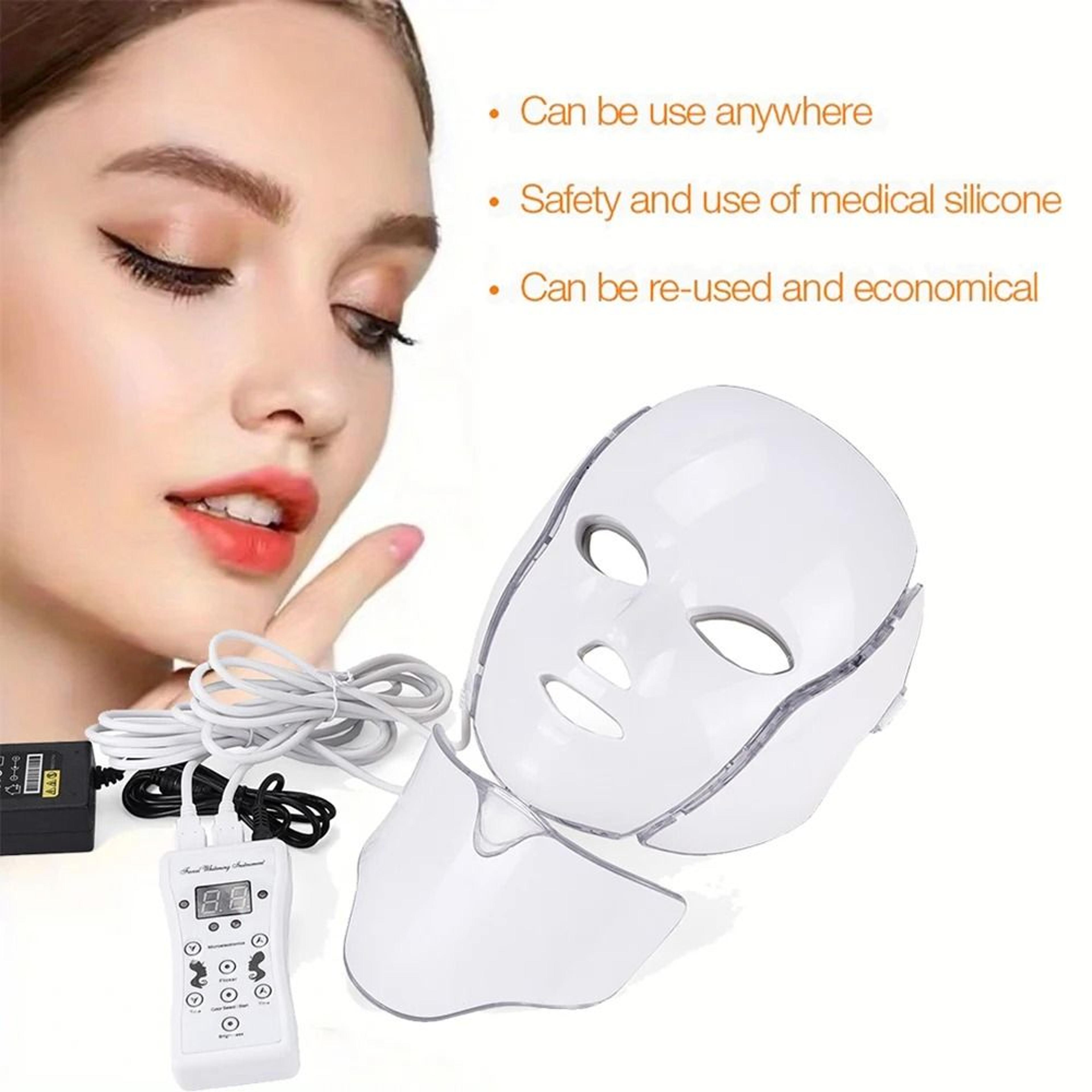 foreverlily 7 color led face and neck mask