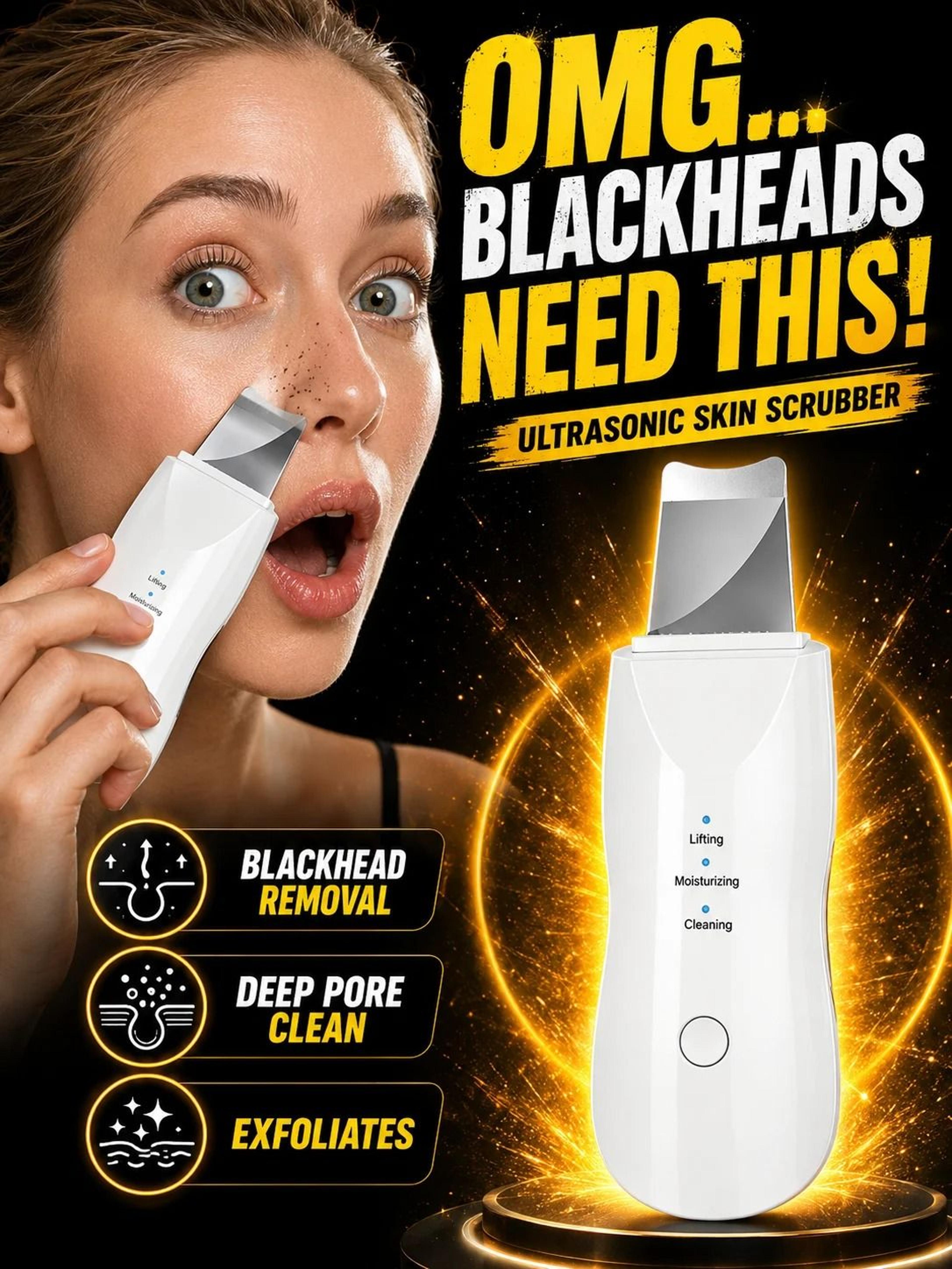 ultrasonic skin scrubber for deep pore cleansing