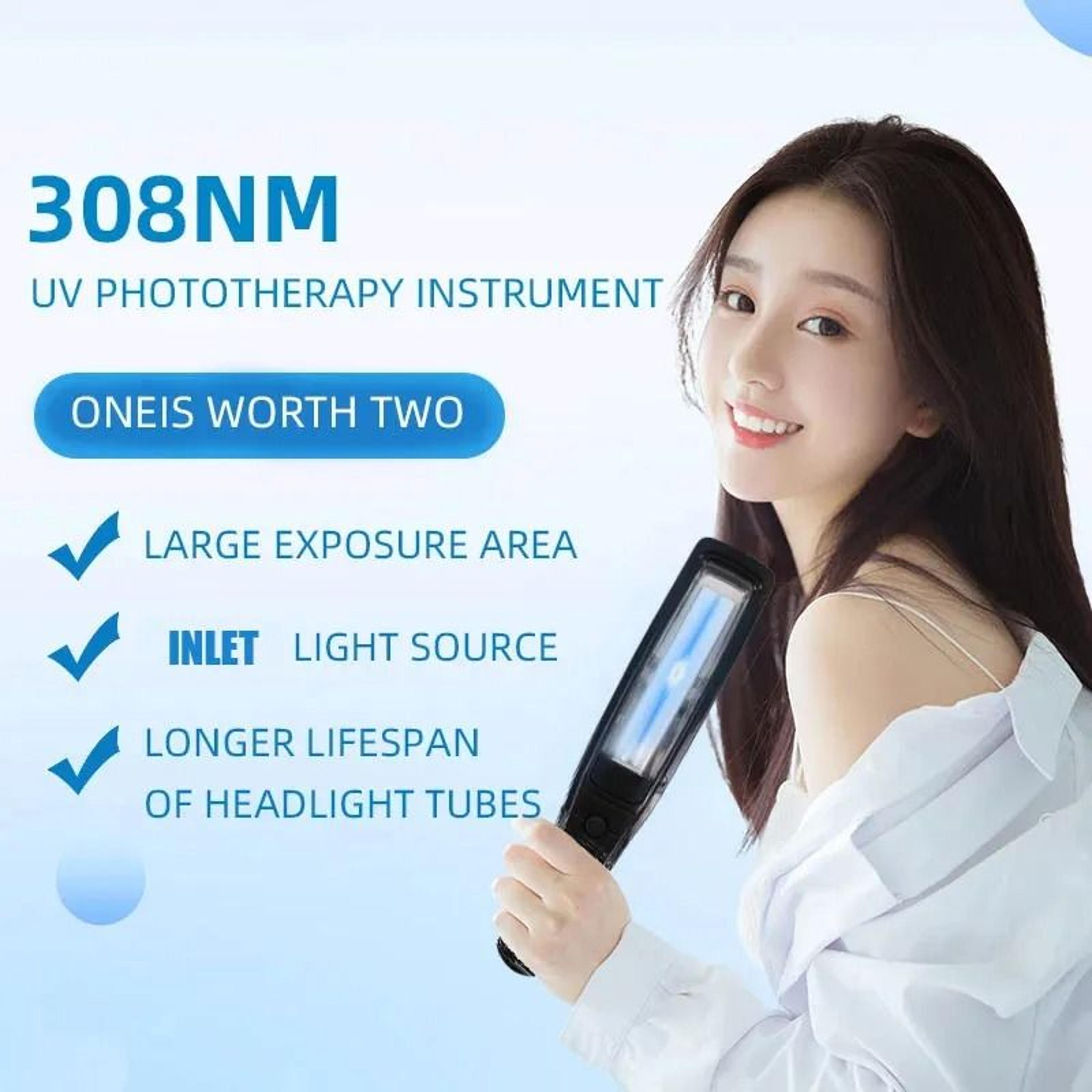 308nm uvb lamp home phototherapy device for vitiligo and psoriasis care