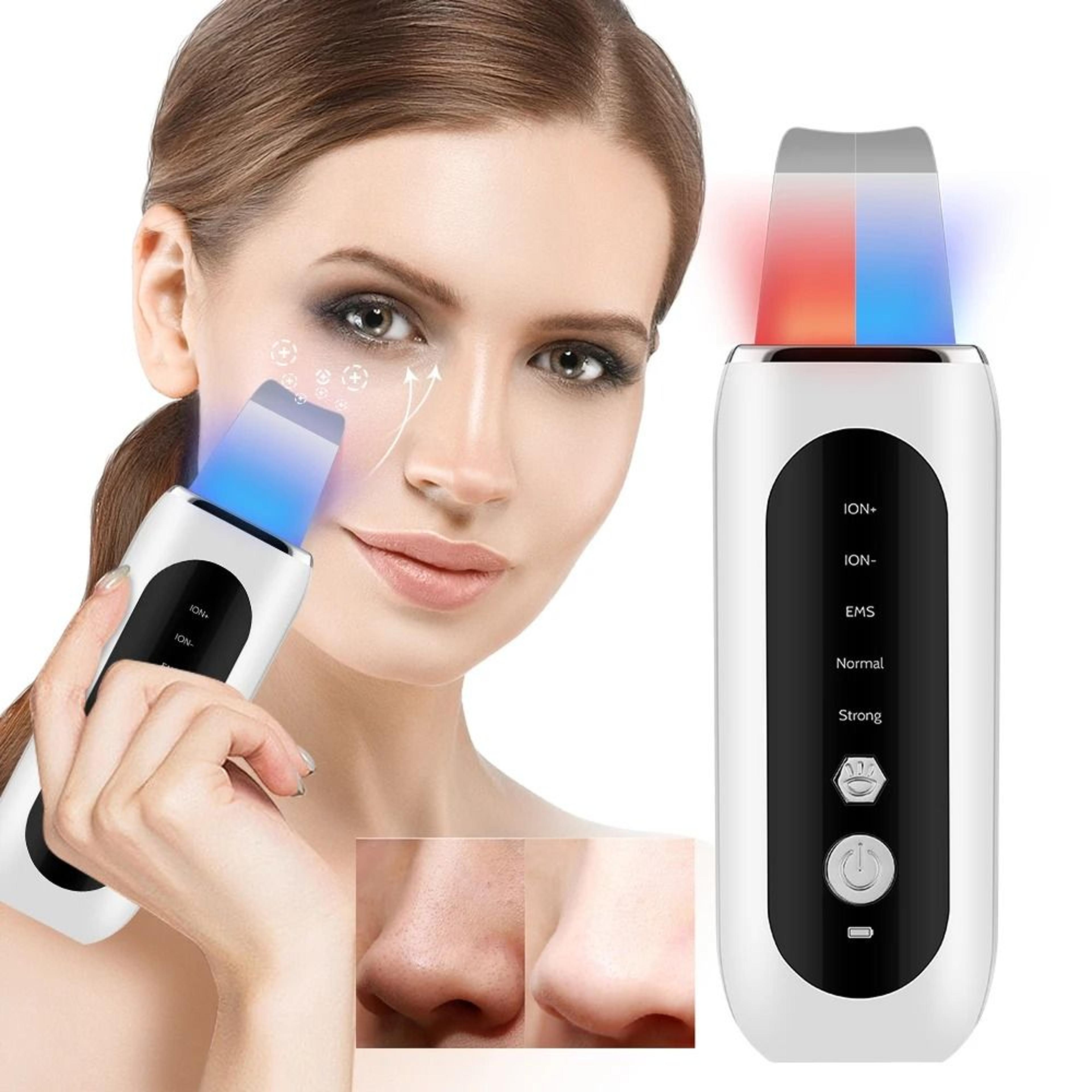 ultrasonic skin scrubber facial pore cleaner and blackhead remover