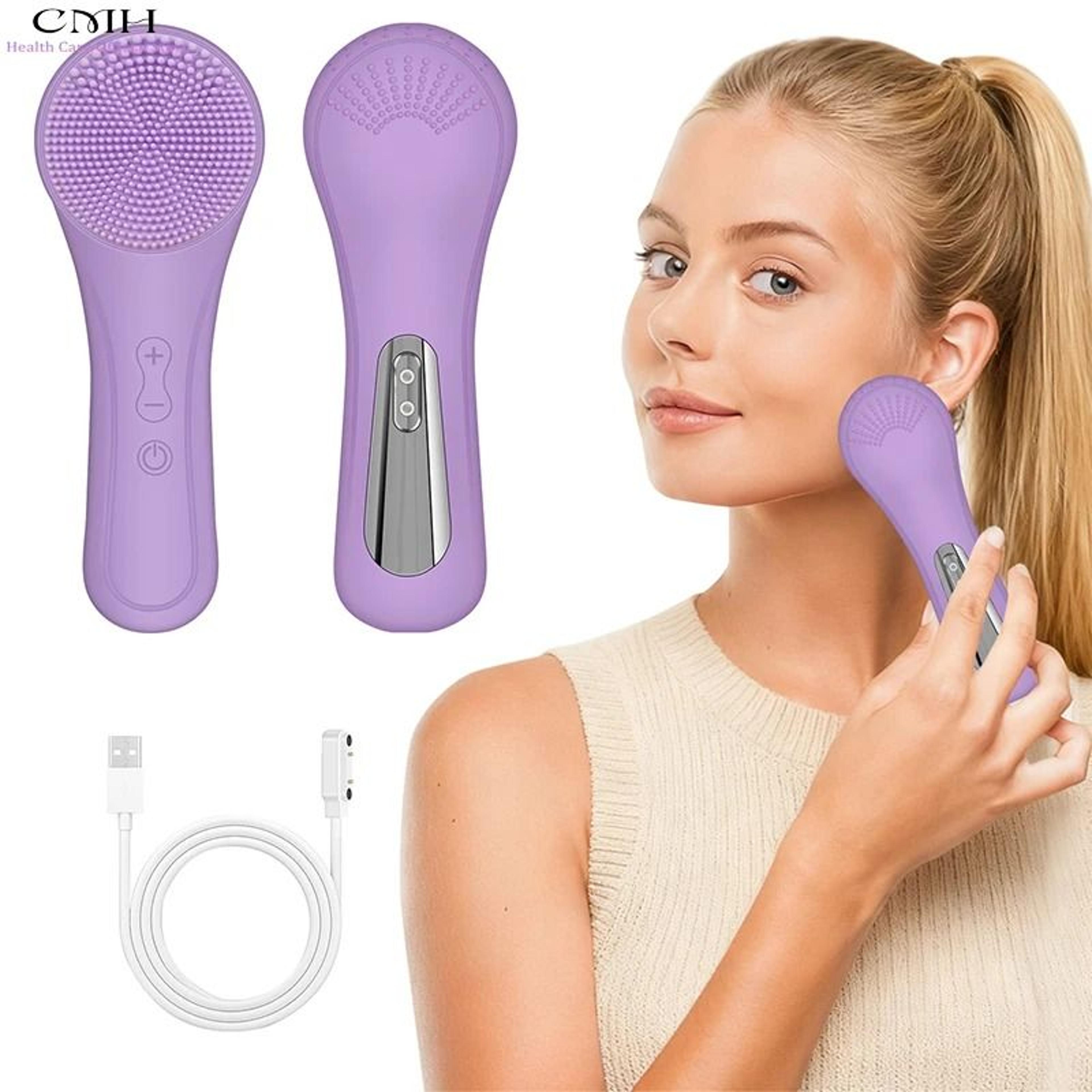 silicone face scrubber sonic facial cleansing brush for pore care
