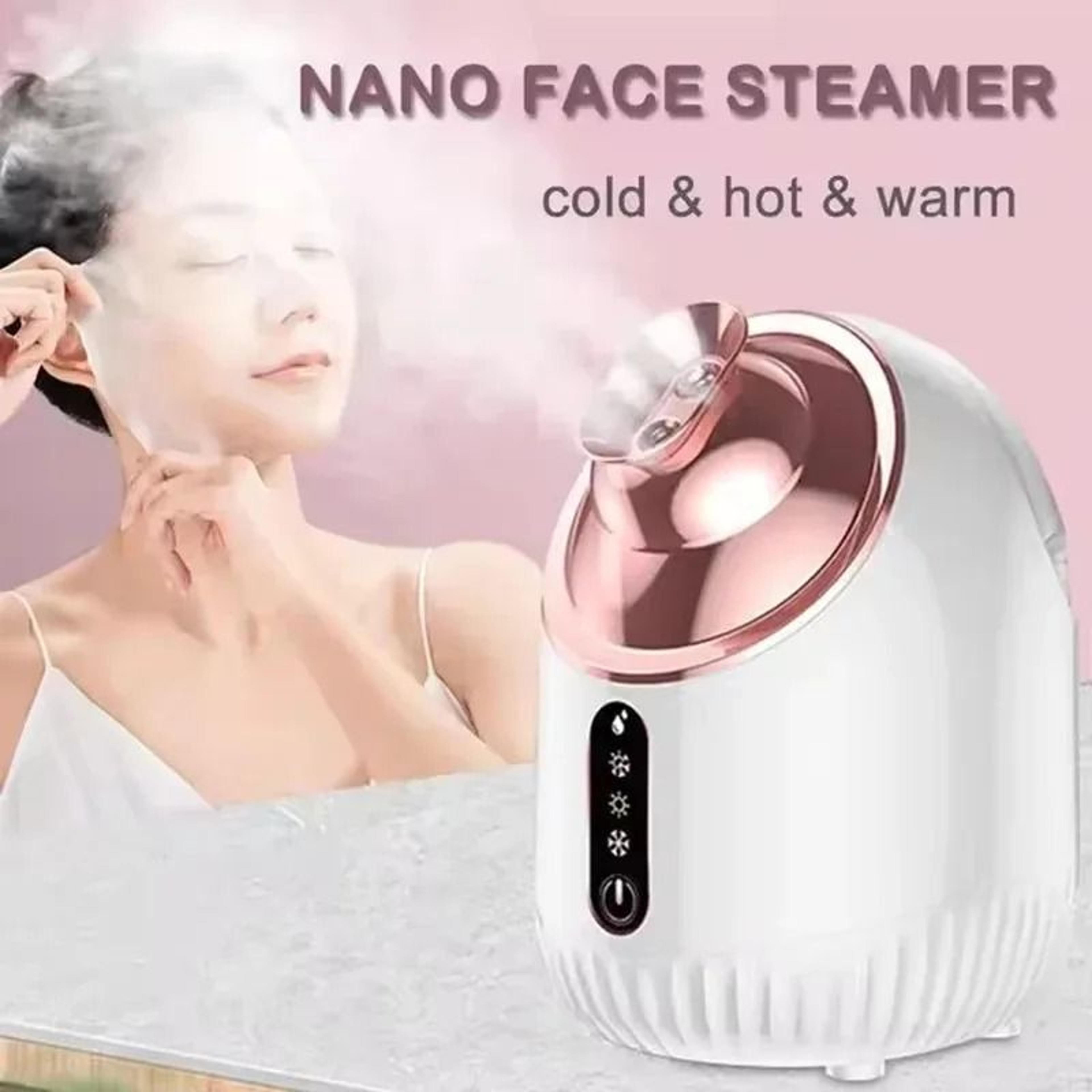 cold and warm mist facial steamer for home spa skin care