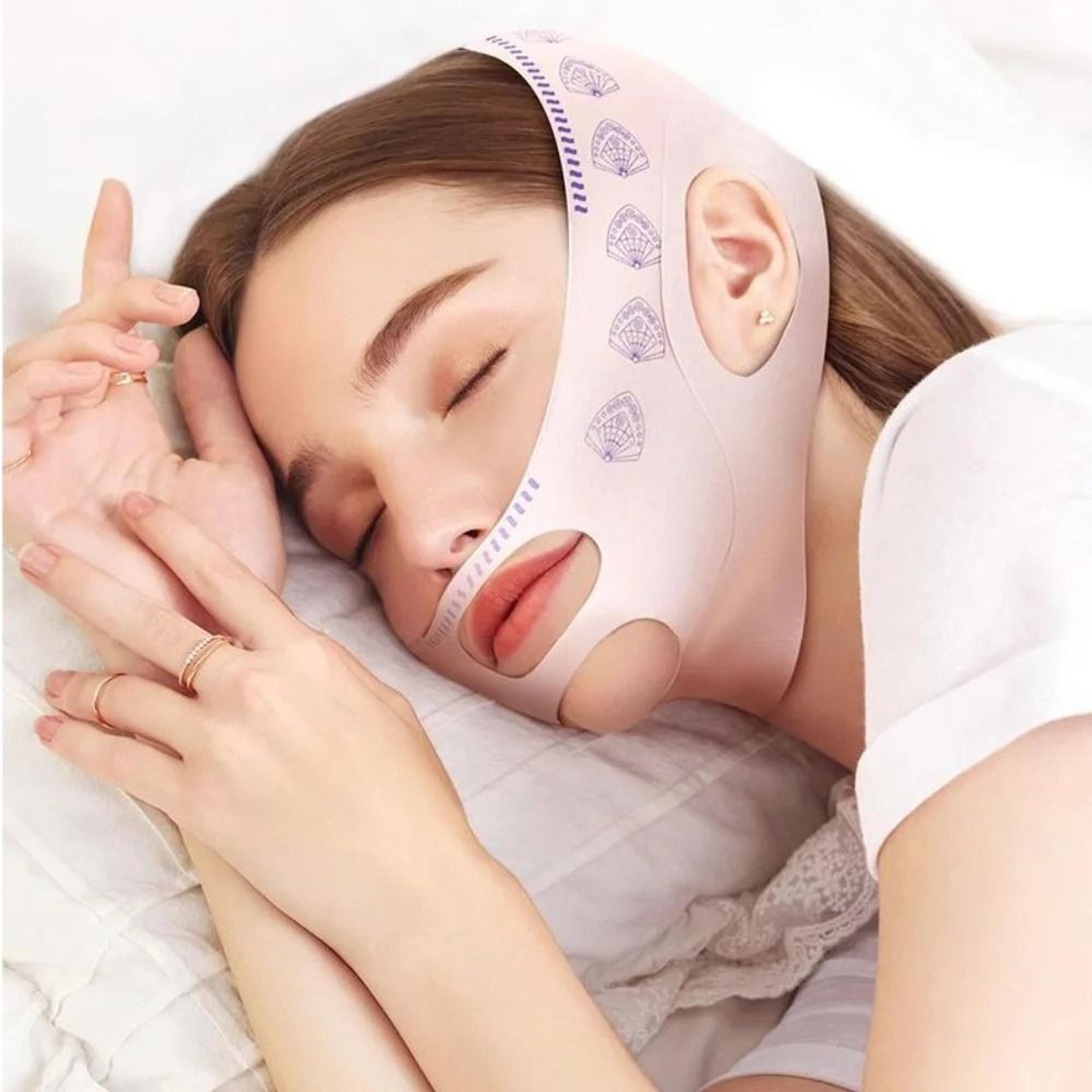 adjustable face sculpting sleep mask for jawline support
