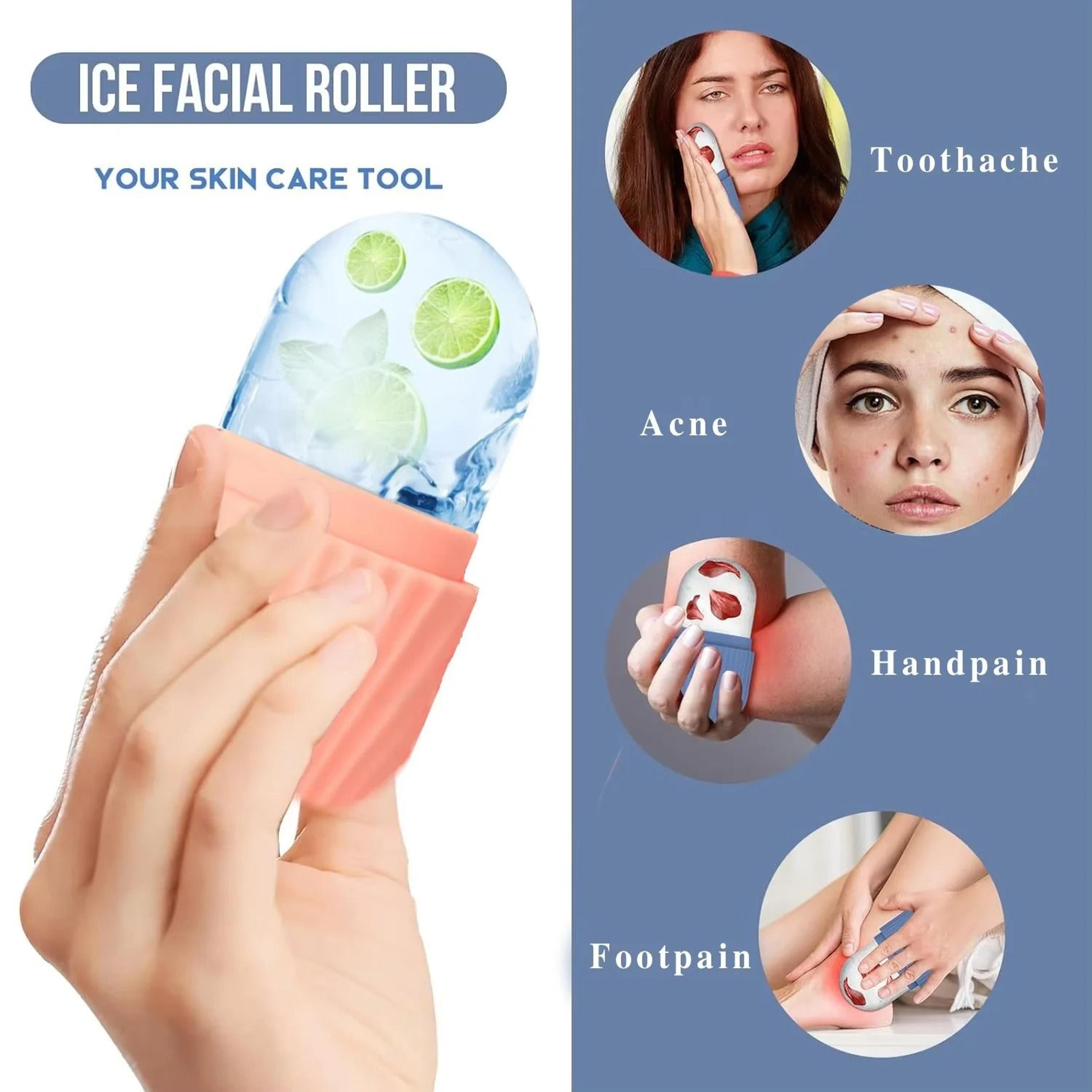 ice face roller and stainless steel gua sha set
