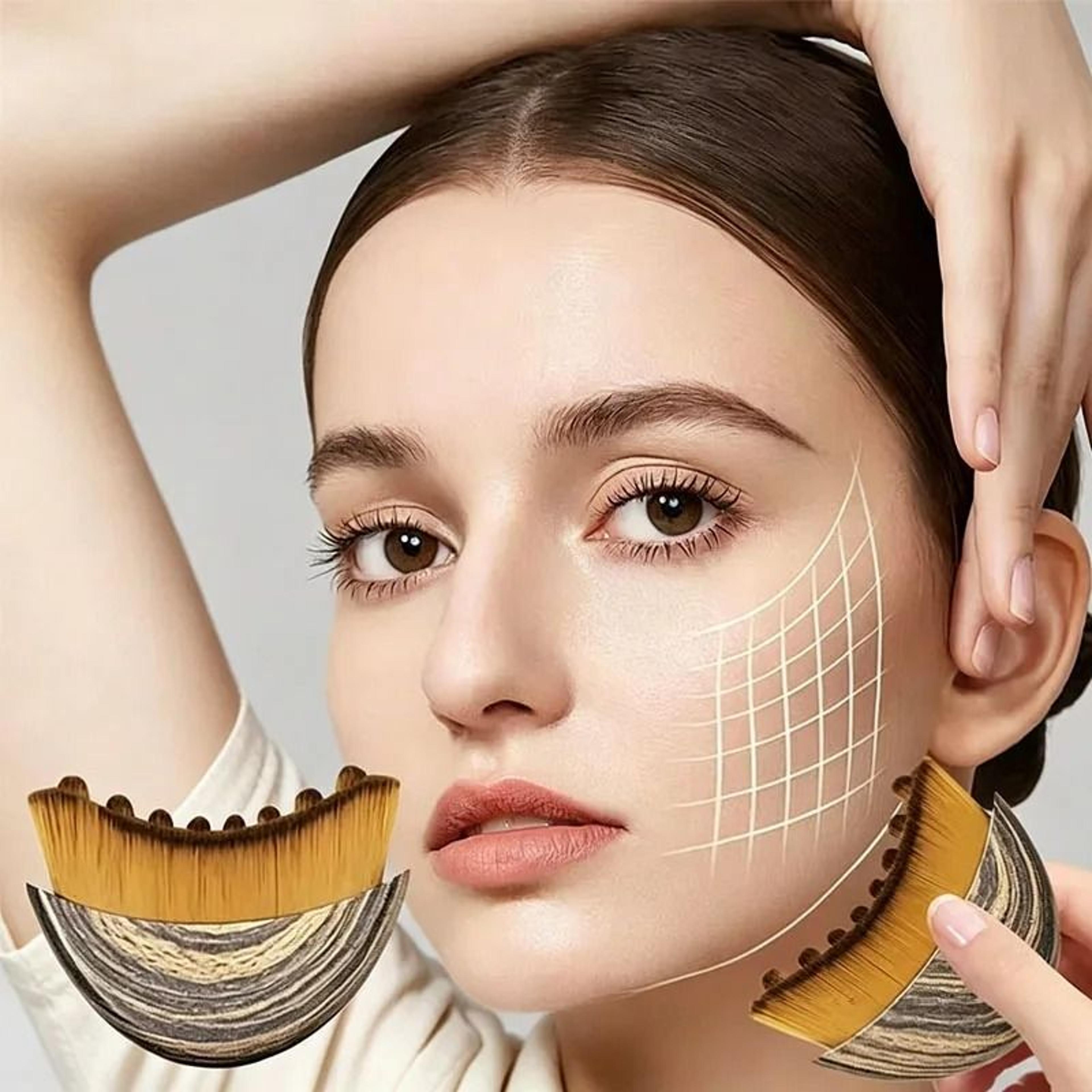 lymphatic contour face brush for sculpting massage