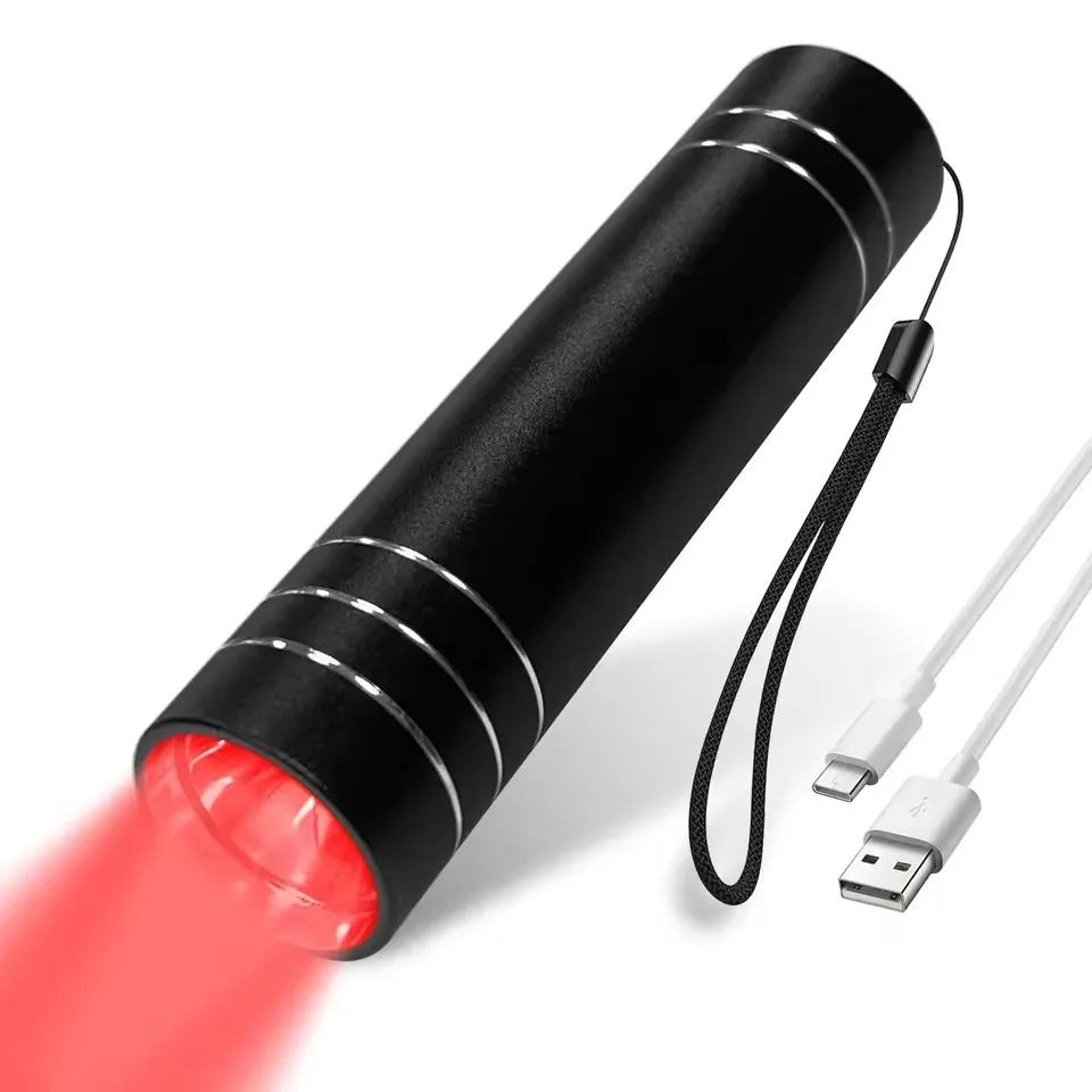 red blue led therapy flashlight for targeted body care