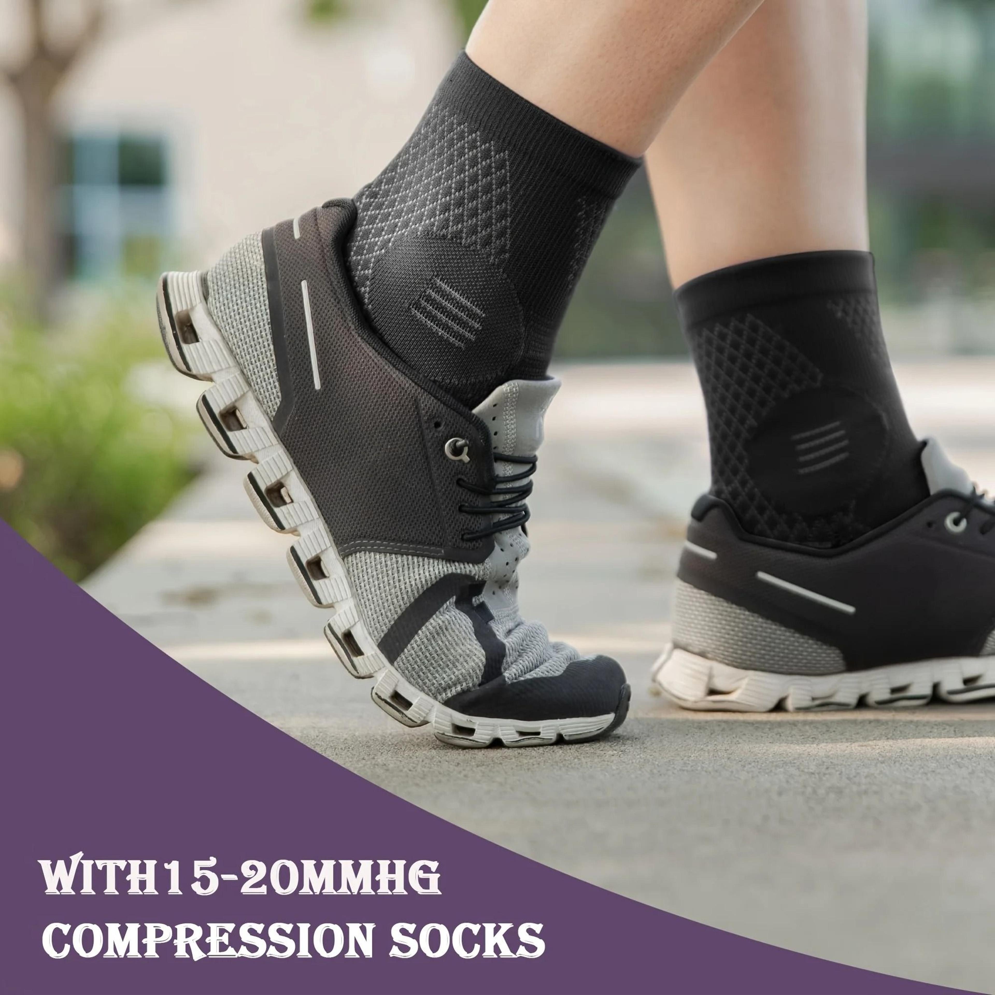 open toe ankle compression socks with arch support sleeves