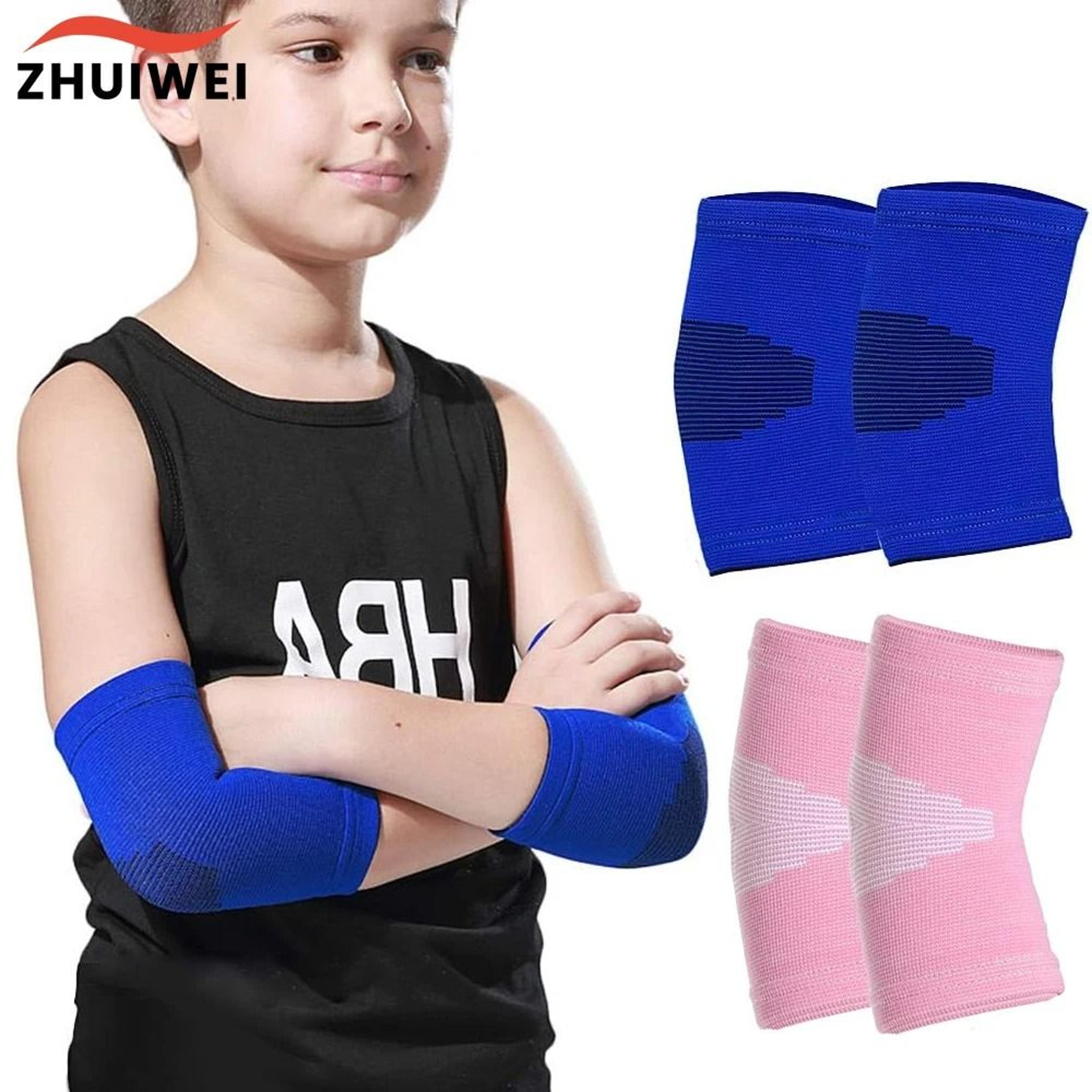 kids knit elbow compression sleeves for sports