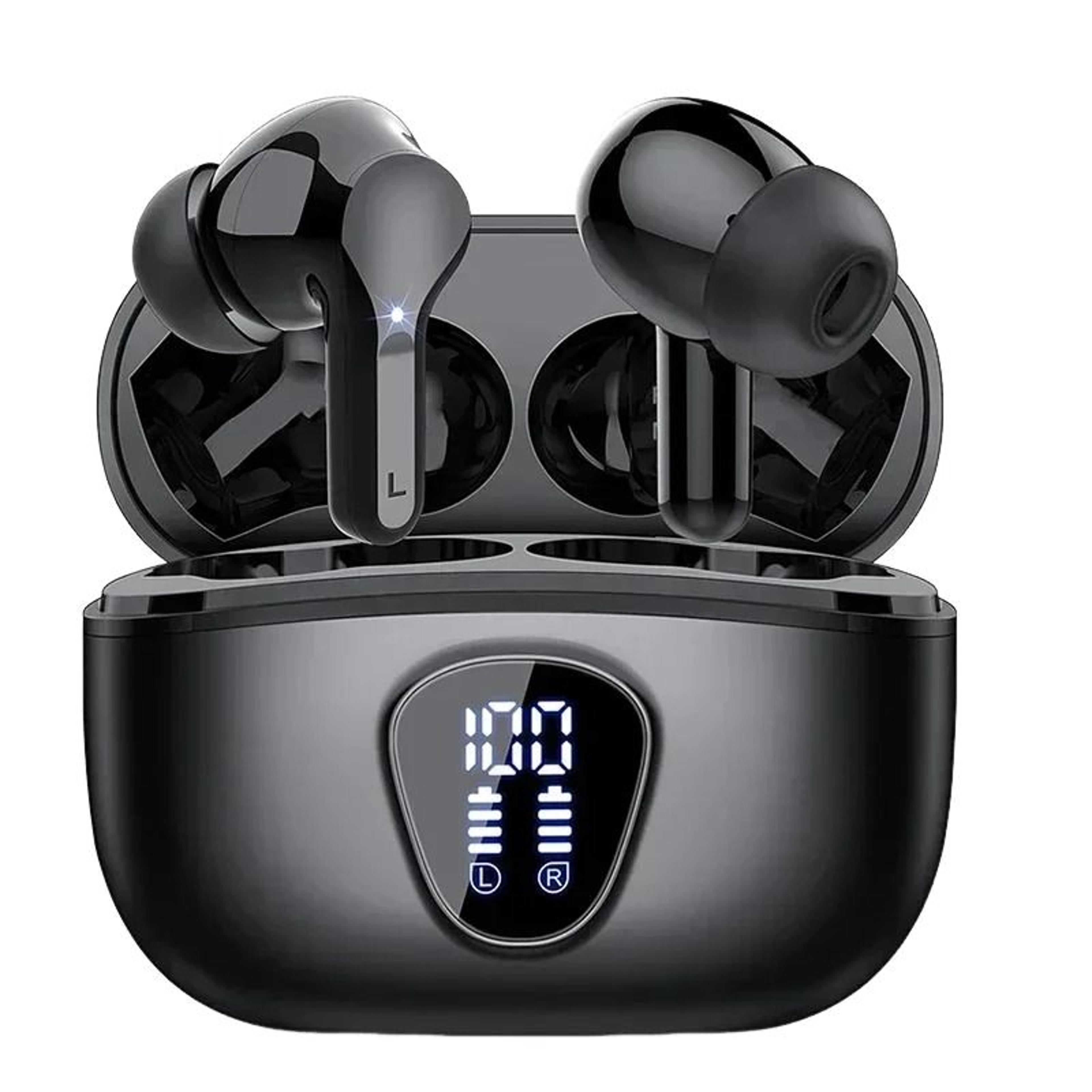 uyuxio clearsound wireless earbuds with noise cancelling and led display
