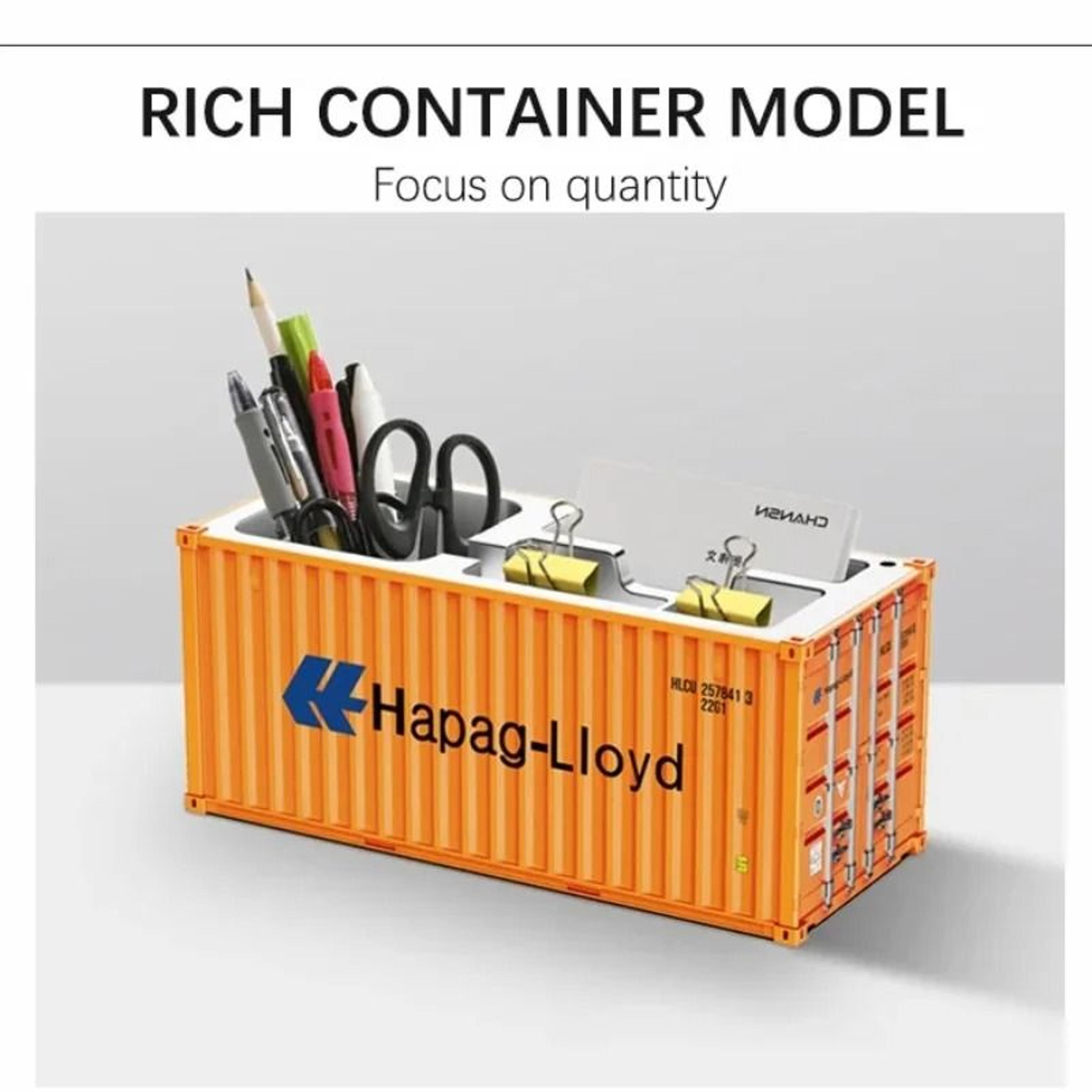 cargokeep shipping container pen holder and desktop storage box