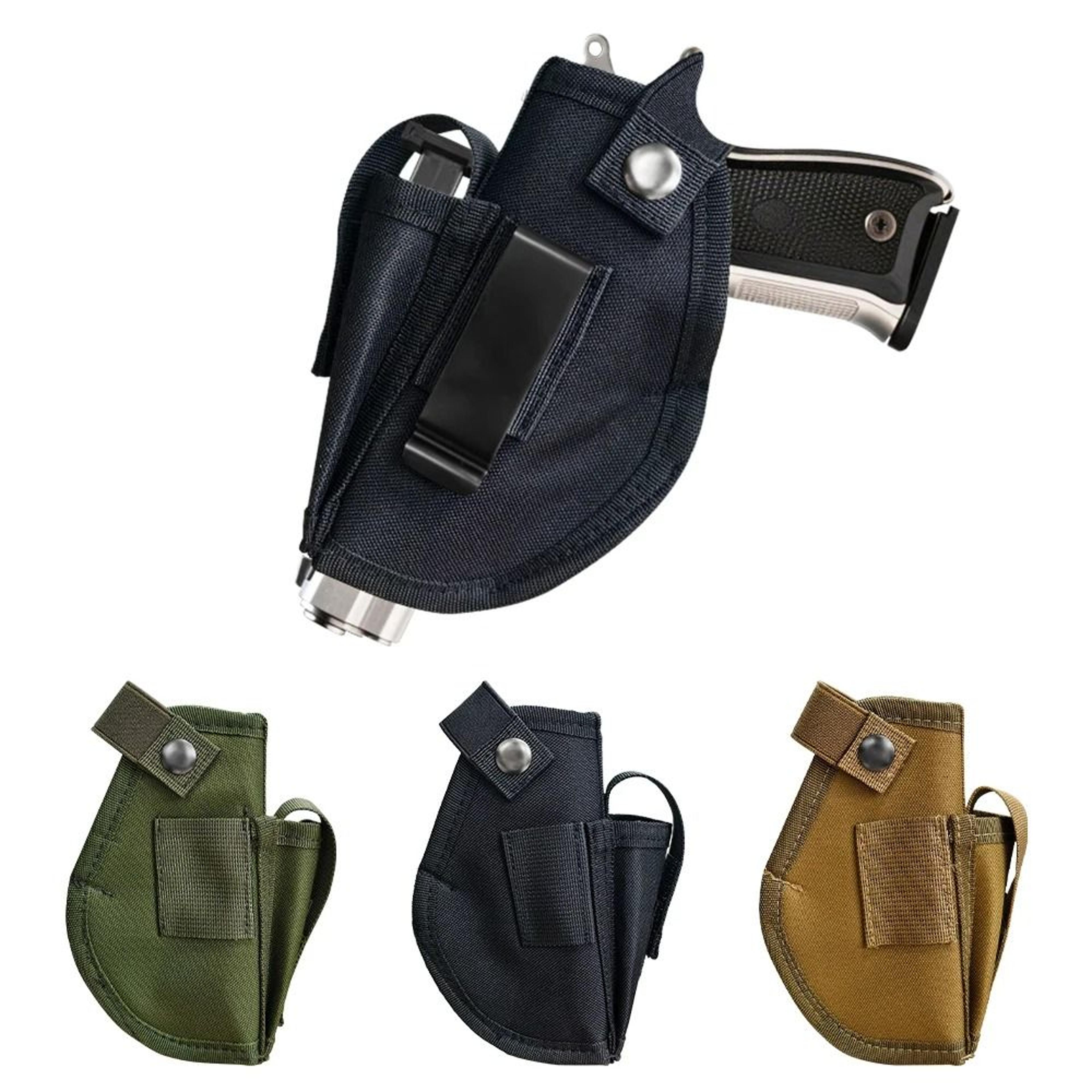 ambidextrous molle tactical pistol holster with magazine pouch