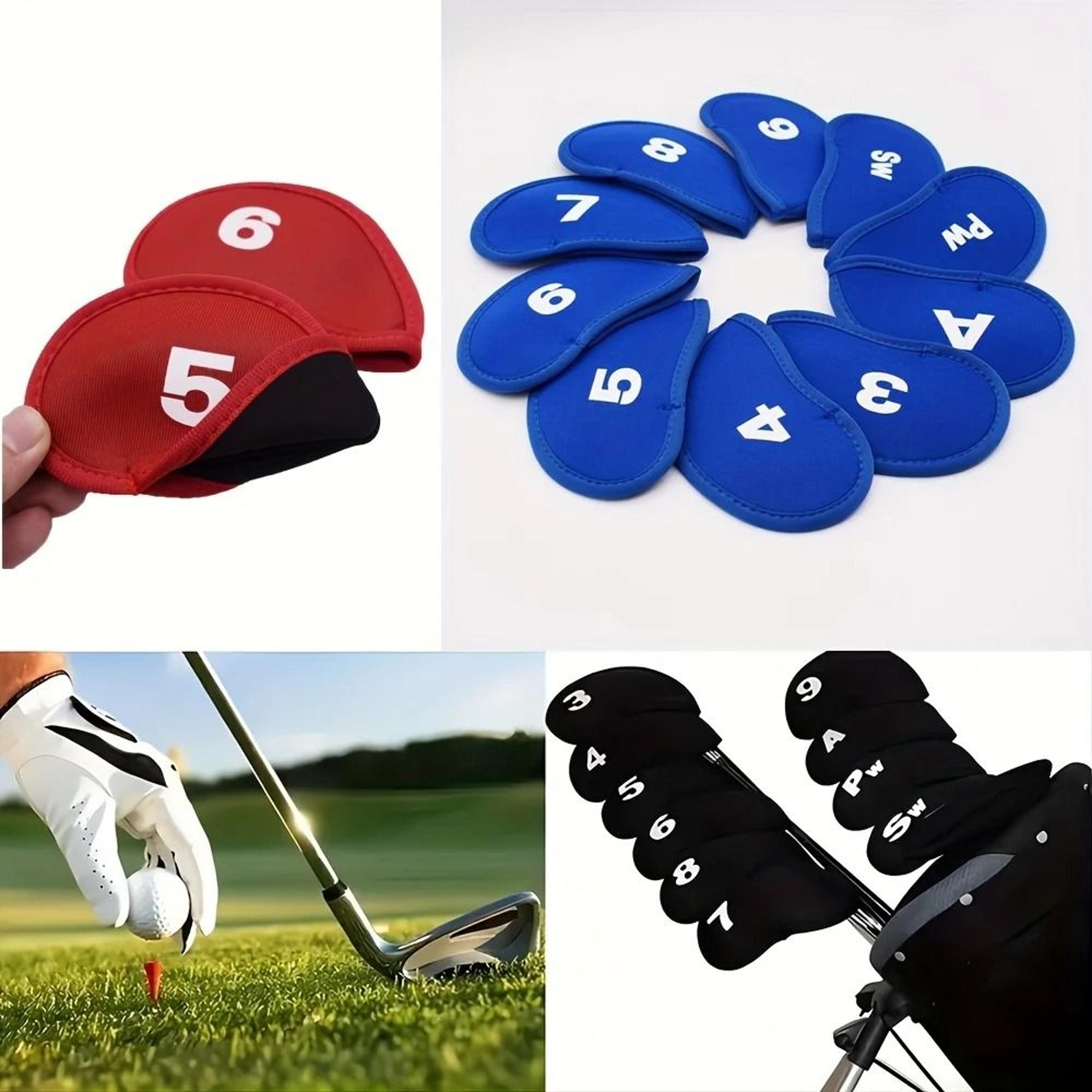 10 piece golf iron head covers protective club cover set