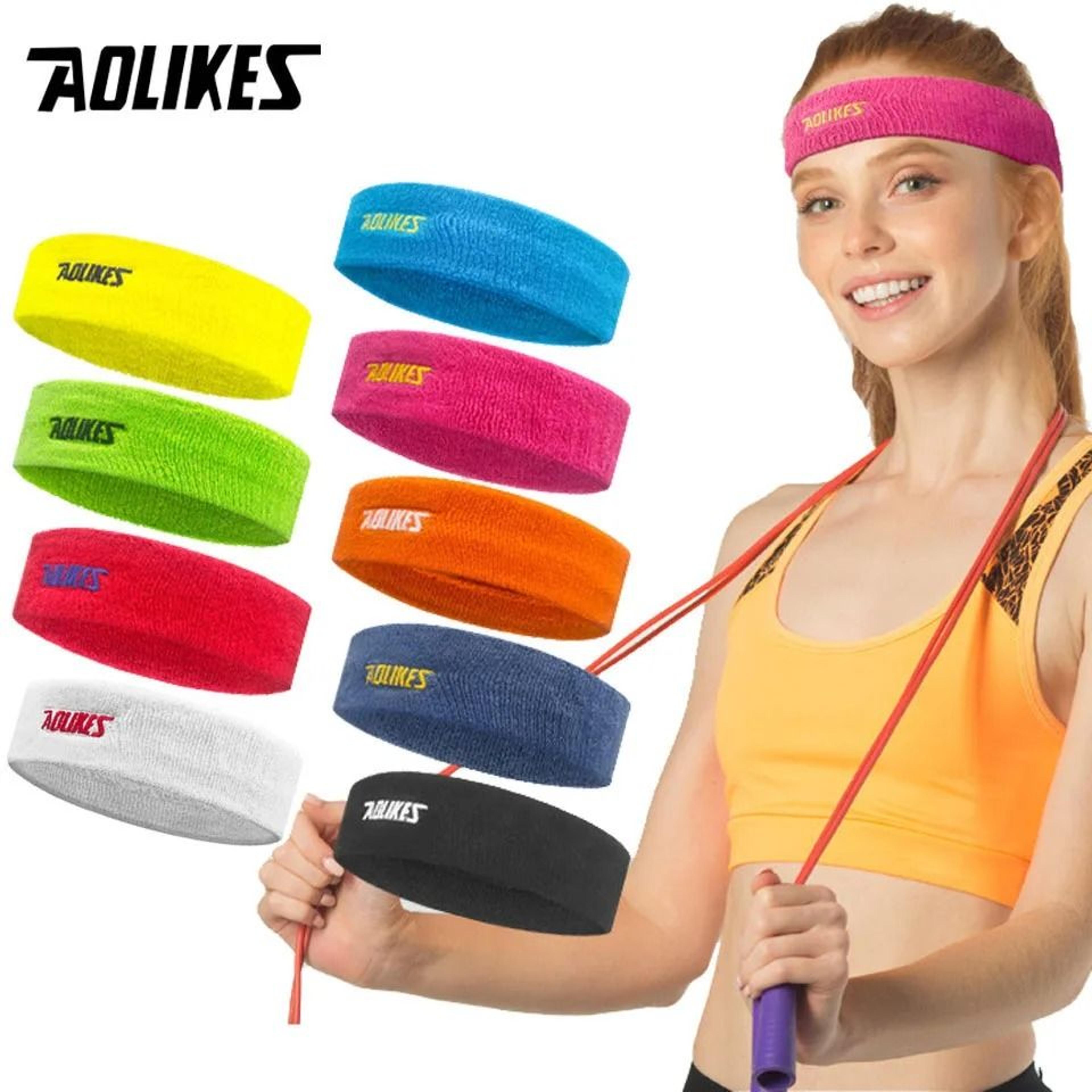 aolikes cotton sports sweatband headband