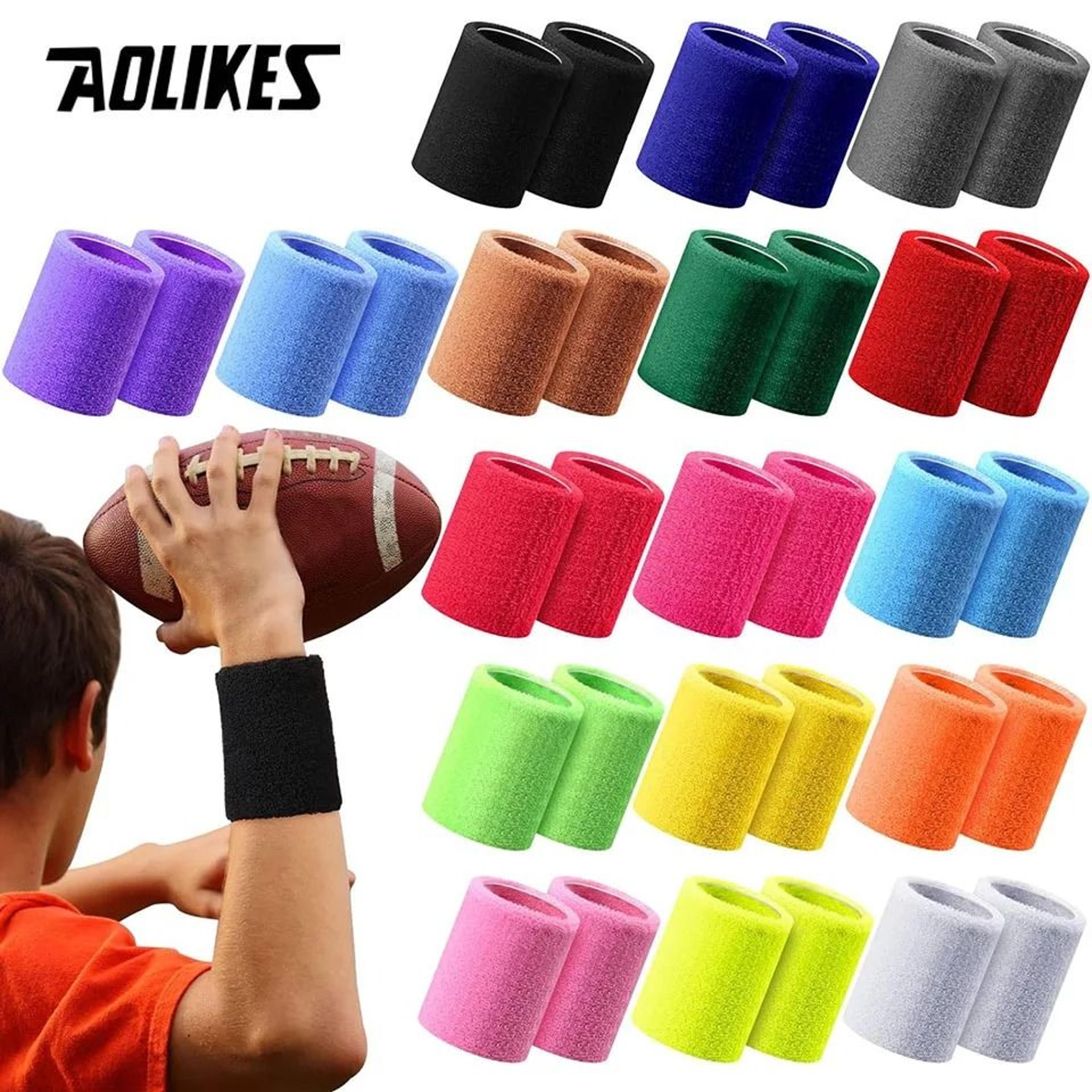 aolikes absorbent sports wristbands for tennis basketball volleyball padel and fitness training