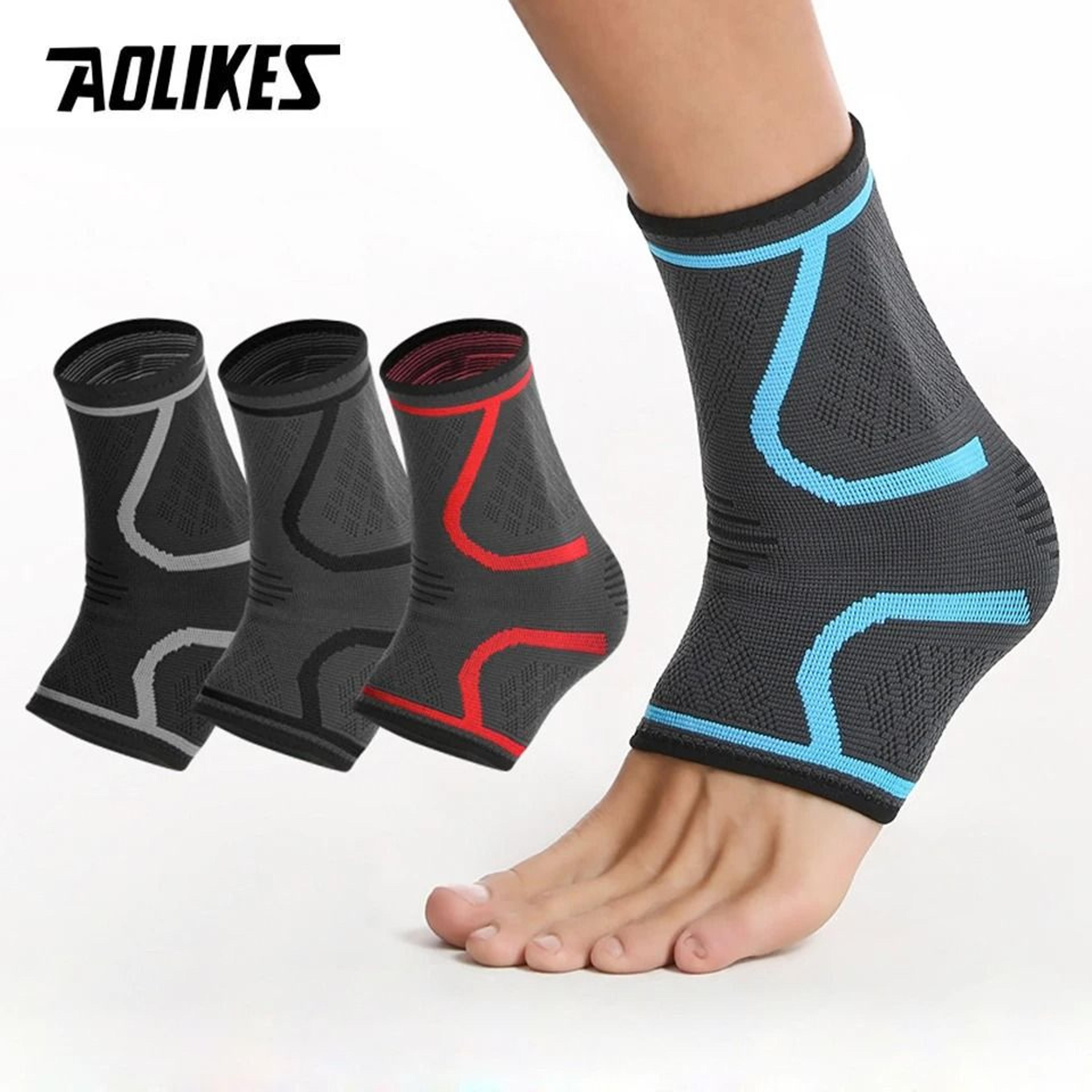 aolikes adjustable compression ankle brace with support wrap for sports and sprain recovery
