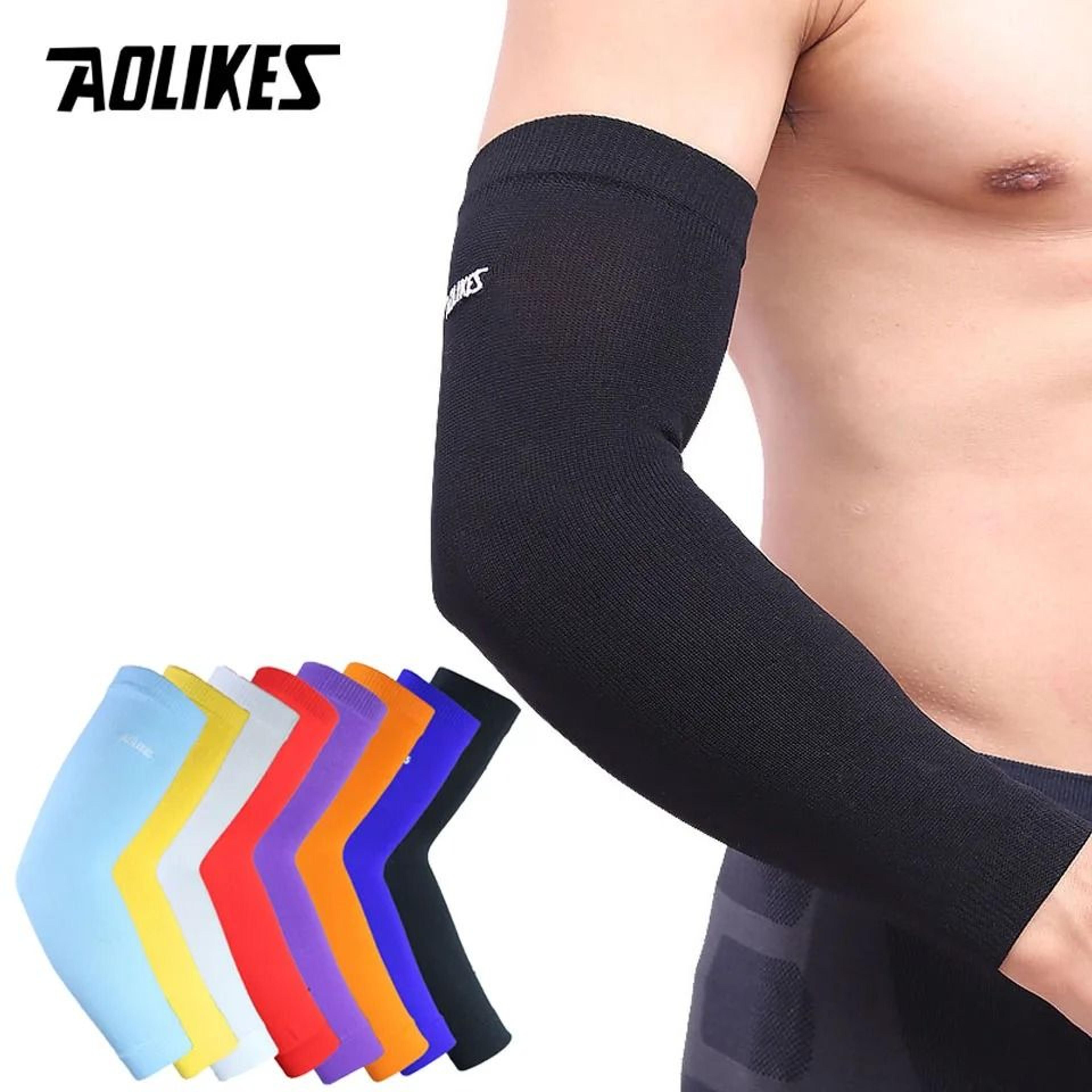 aolikes elastic compression arm sleeve for basketball tennis volleyball and outdoor sports